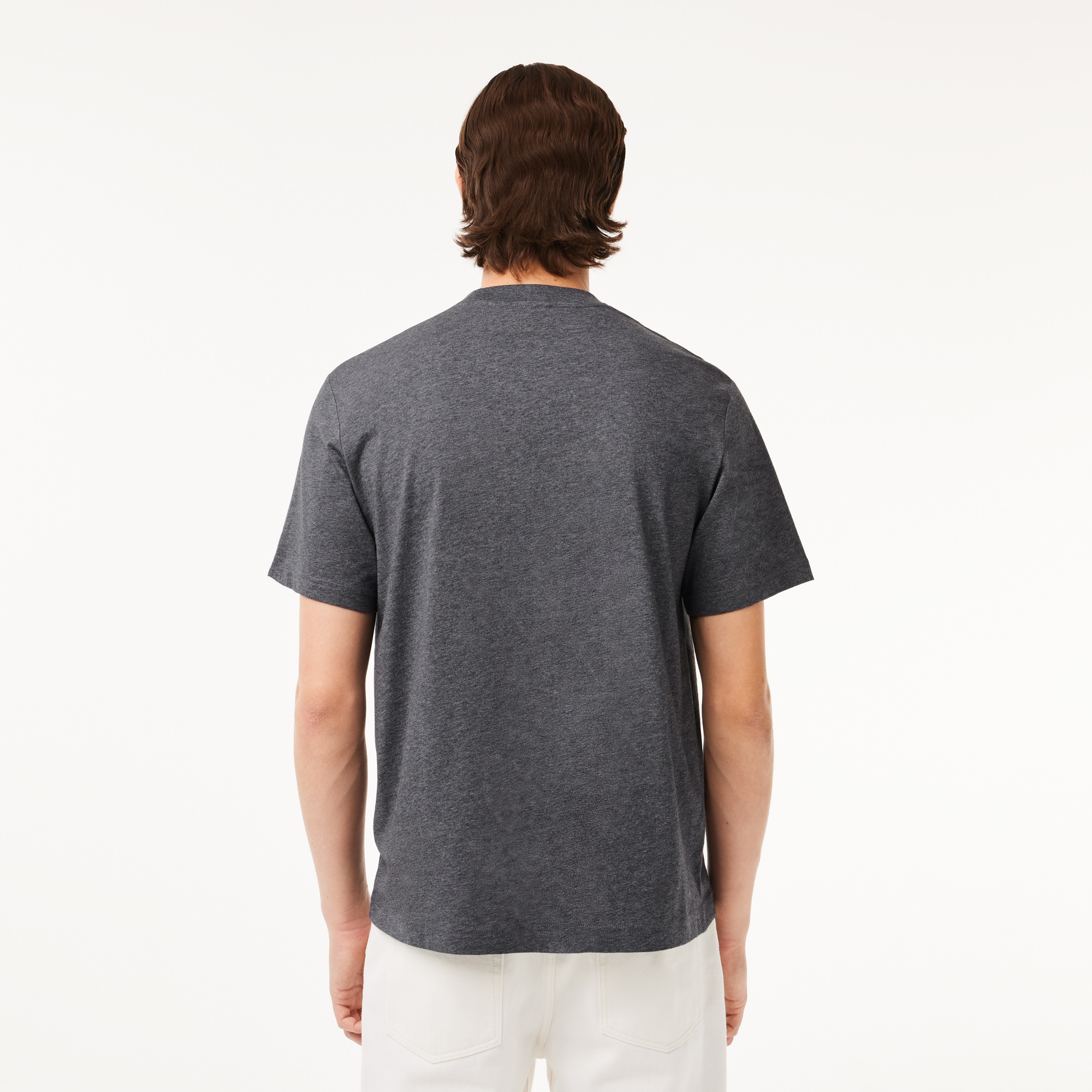 Lacoste Erkek Classic Fit Bisiklet Yaka Gri T-Shirt