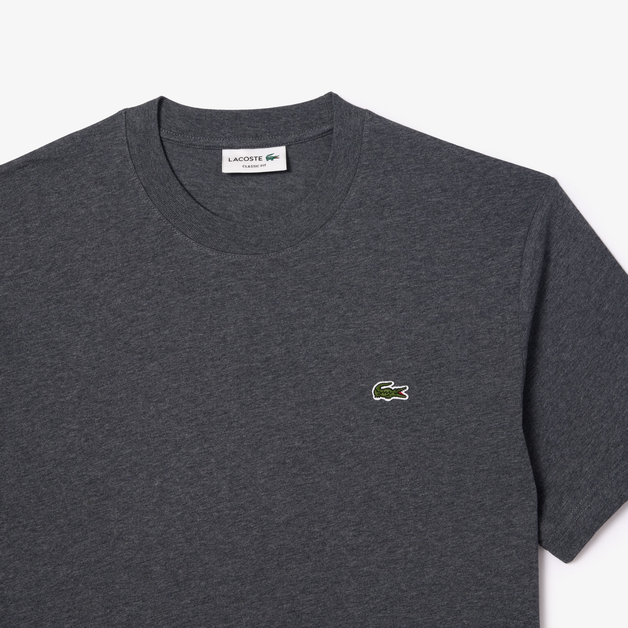 Lacoste Erkek Classic Fit Bisiklet Yaka Gri T-Shirt