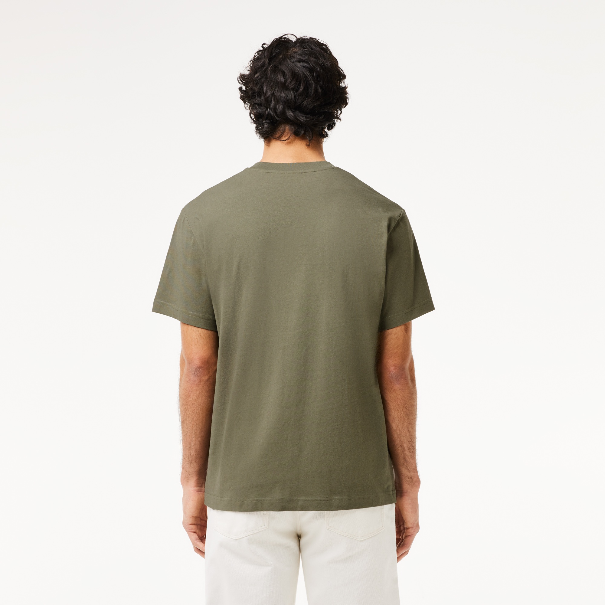 Lacoste Erkek Classic Fit Bisiklet Yaka Haki T-Shirt