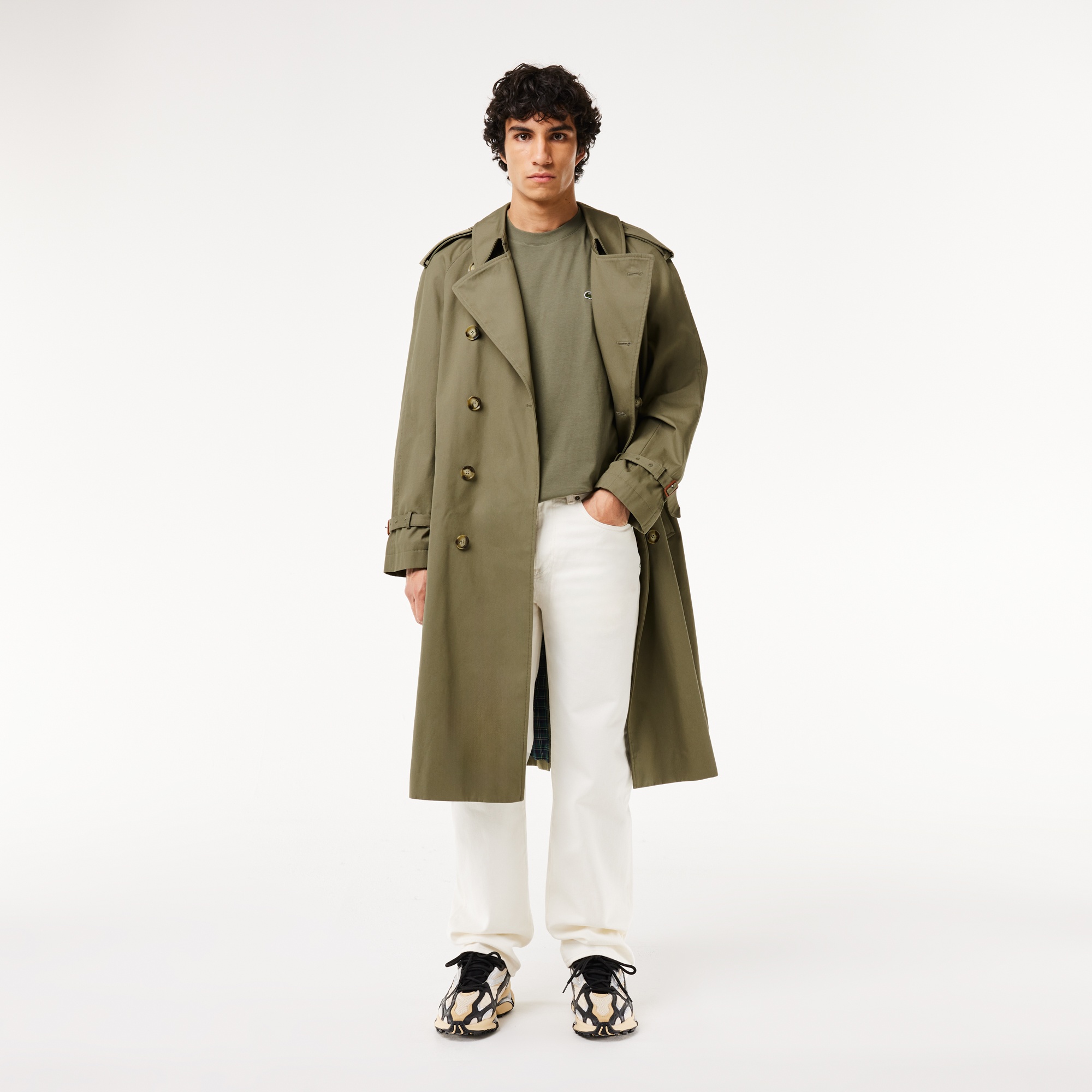 Lacoste Erkek Classic Fit Bisiklet Yaka Haki T-Shirt