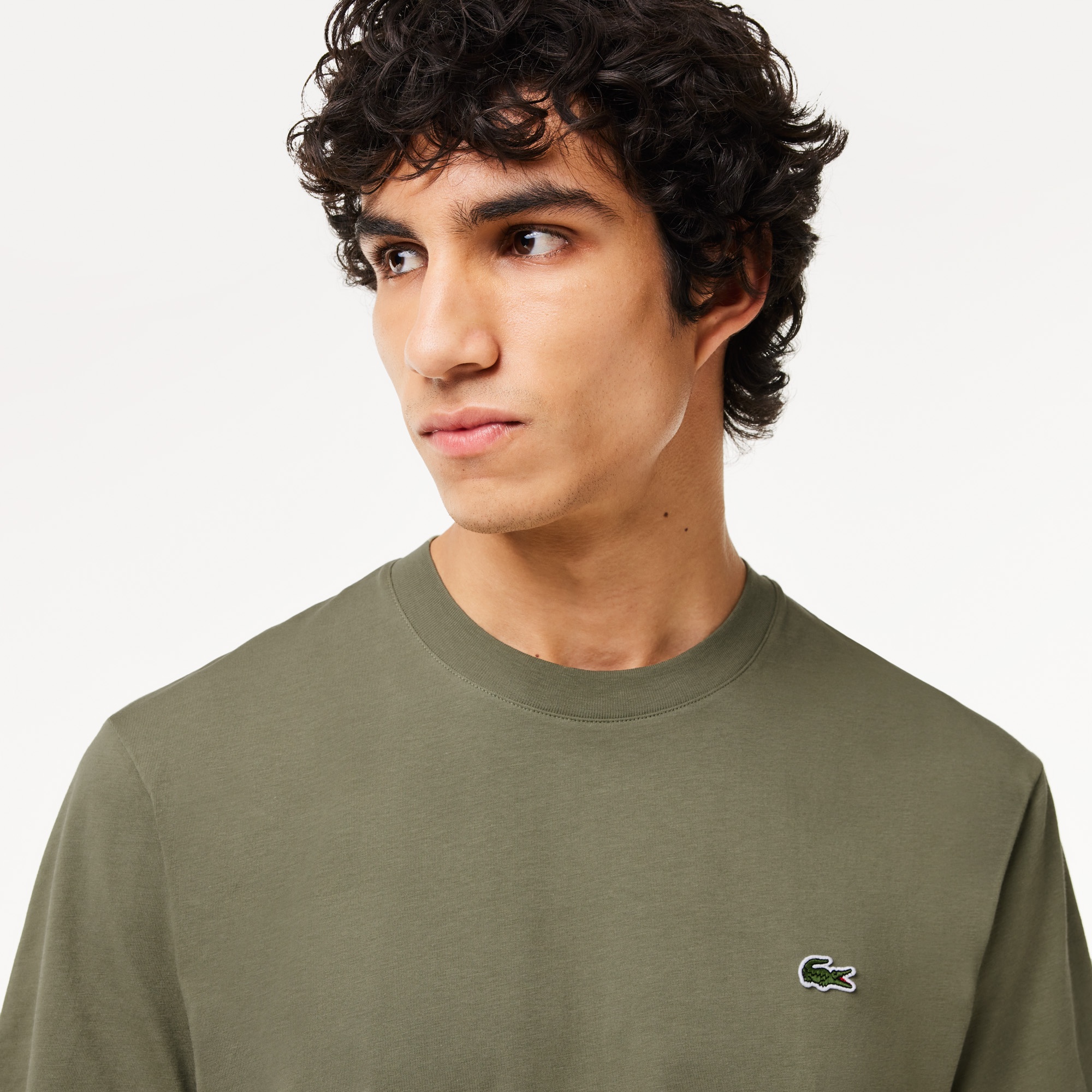 Lacoste Erkek Classic Fit Bisiklet Yaka Haki T-Shirt