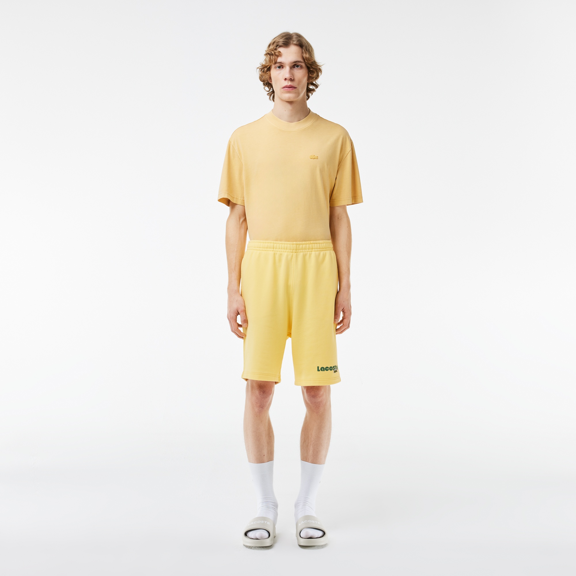 Lacoste Erkek Regular Fit Baskılı Sarı Şort