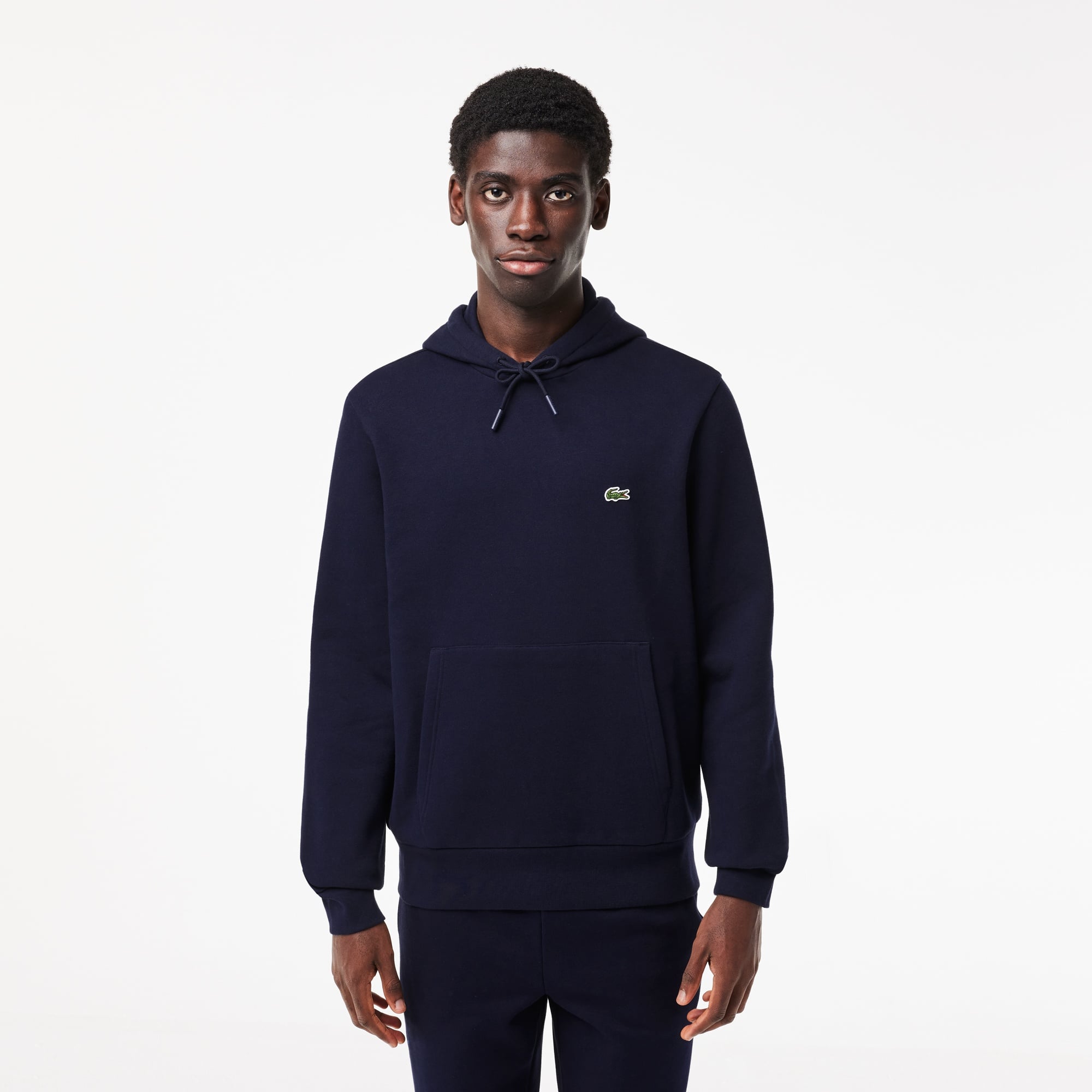 Lacoste Erkek Classic Fit Kapüşonlu Organik Pamuk Lacivert Sweatshirt