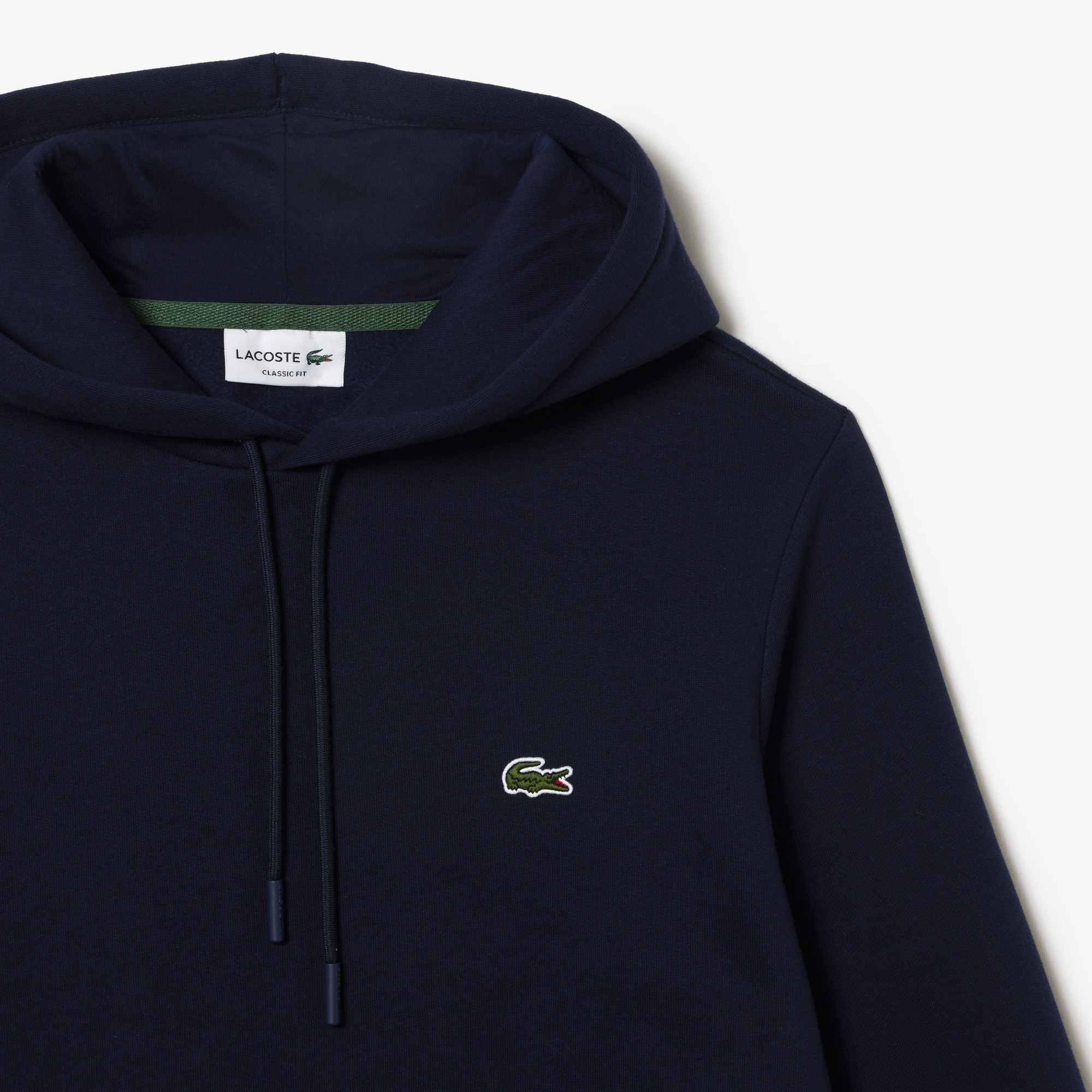 Lacoste Erkek Classic Fit Kapüşonlu Organik Pamuk Lacivert Sweatshirt