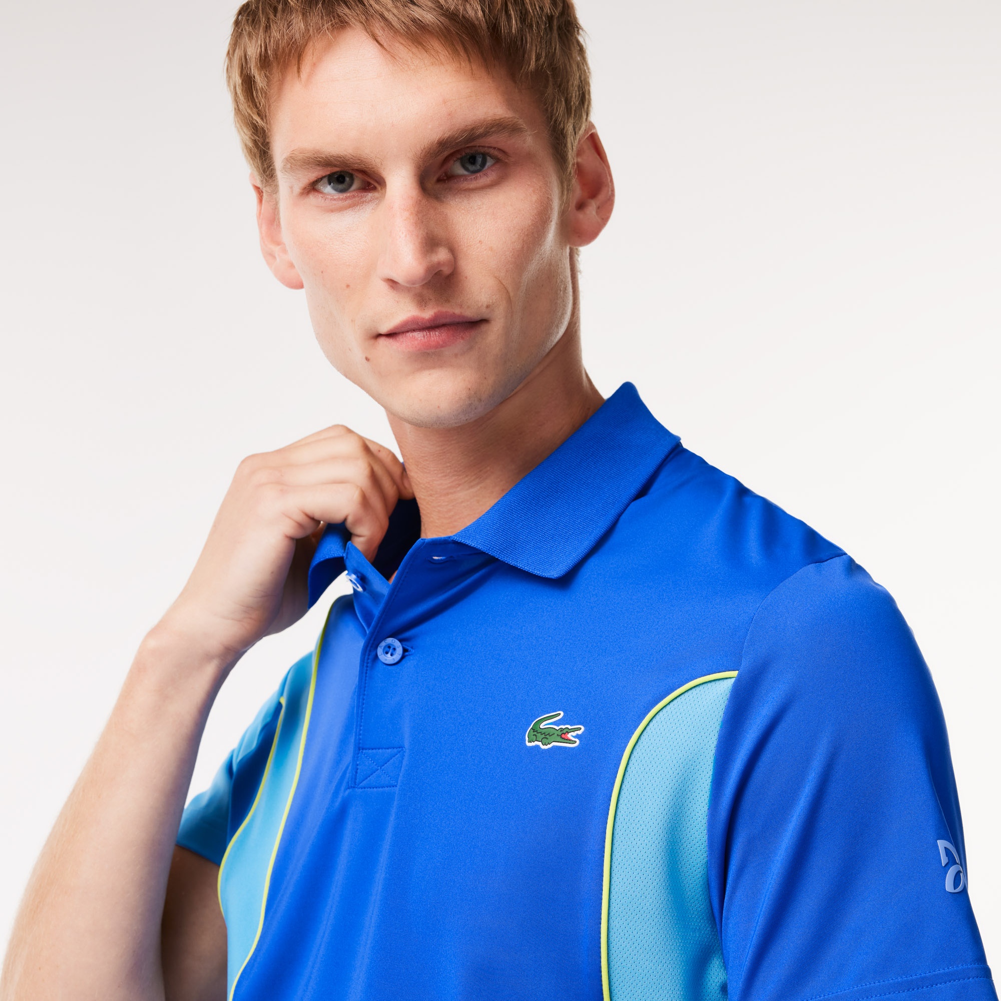 Lacoste SPORT NOVAK DJOKOVIC Erkek Renk Bloklu Mavi Polo DH3543
