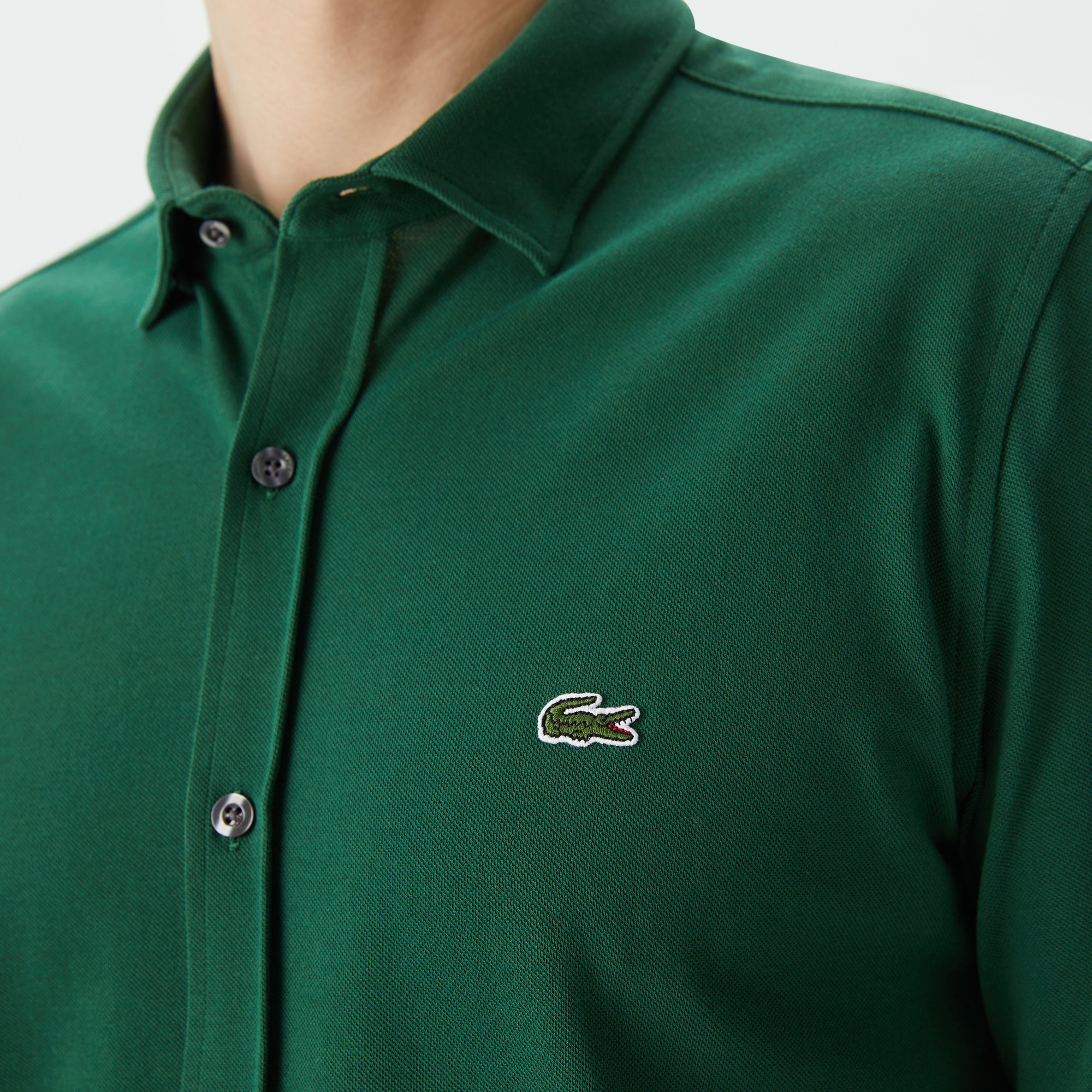 Lacoste Erkek Slim Fit Yeşil Gömlek