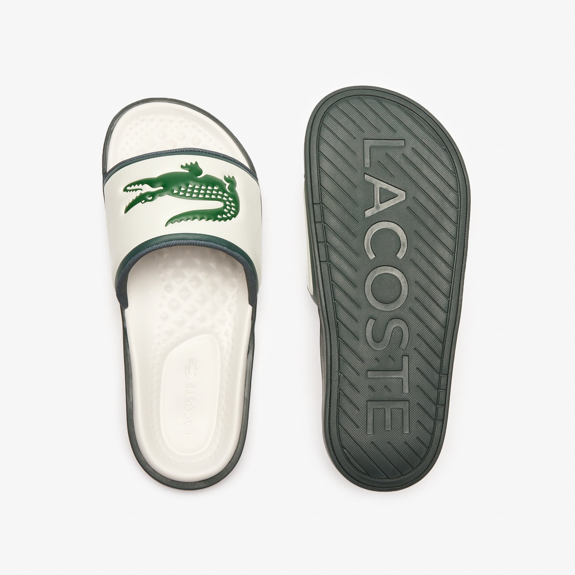 Lacoste Serve Slide Erkek Beyaz Terlik