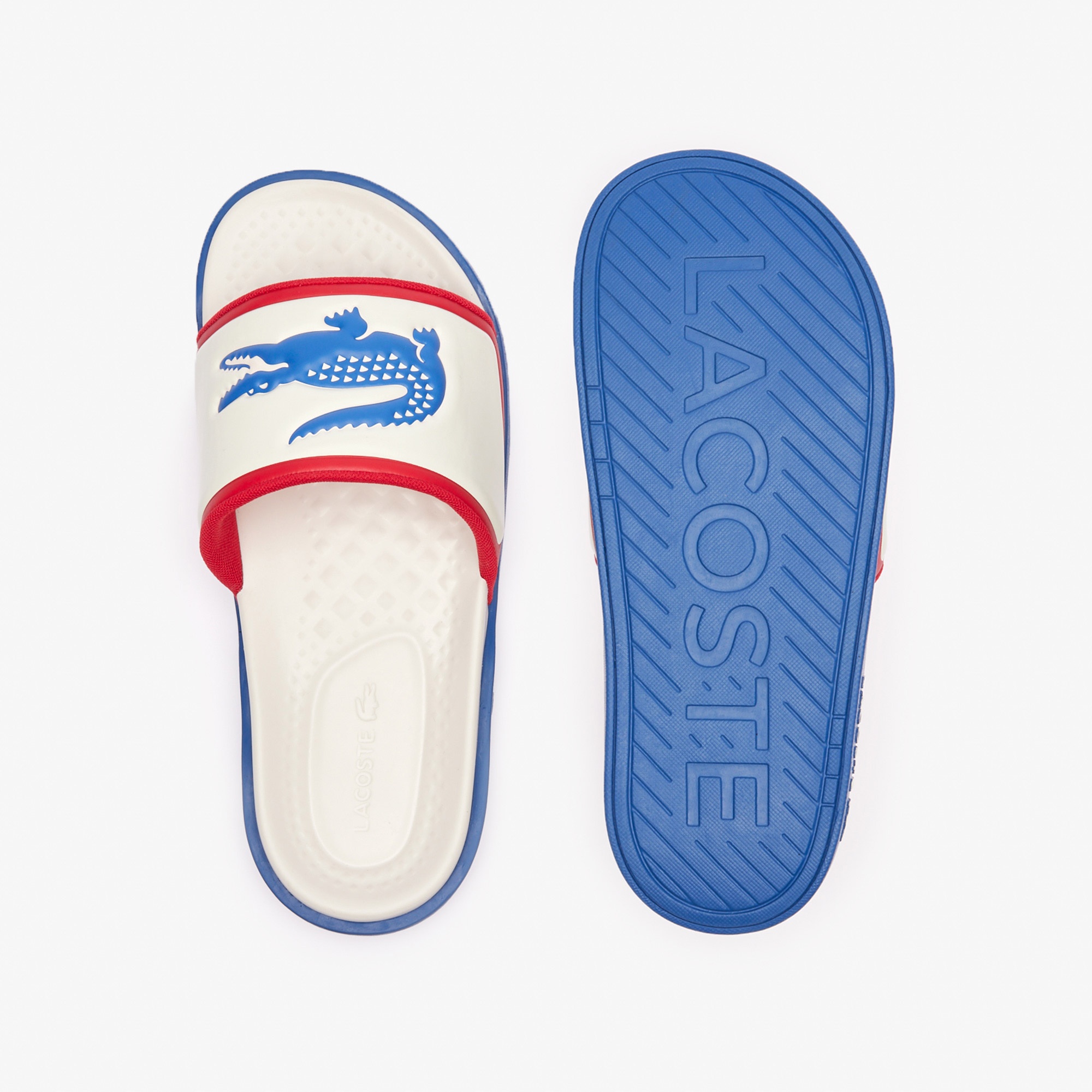 Lacoste Serve Slide Erkek Beyaz Terlik