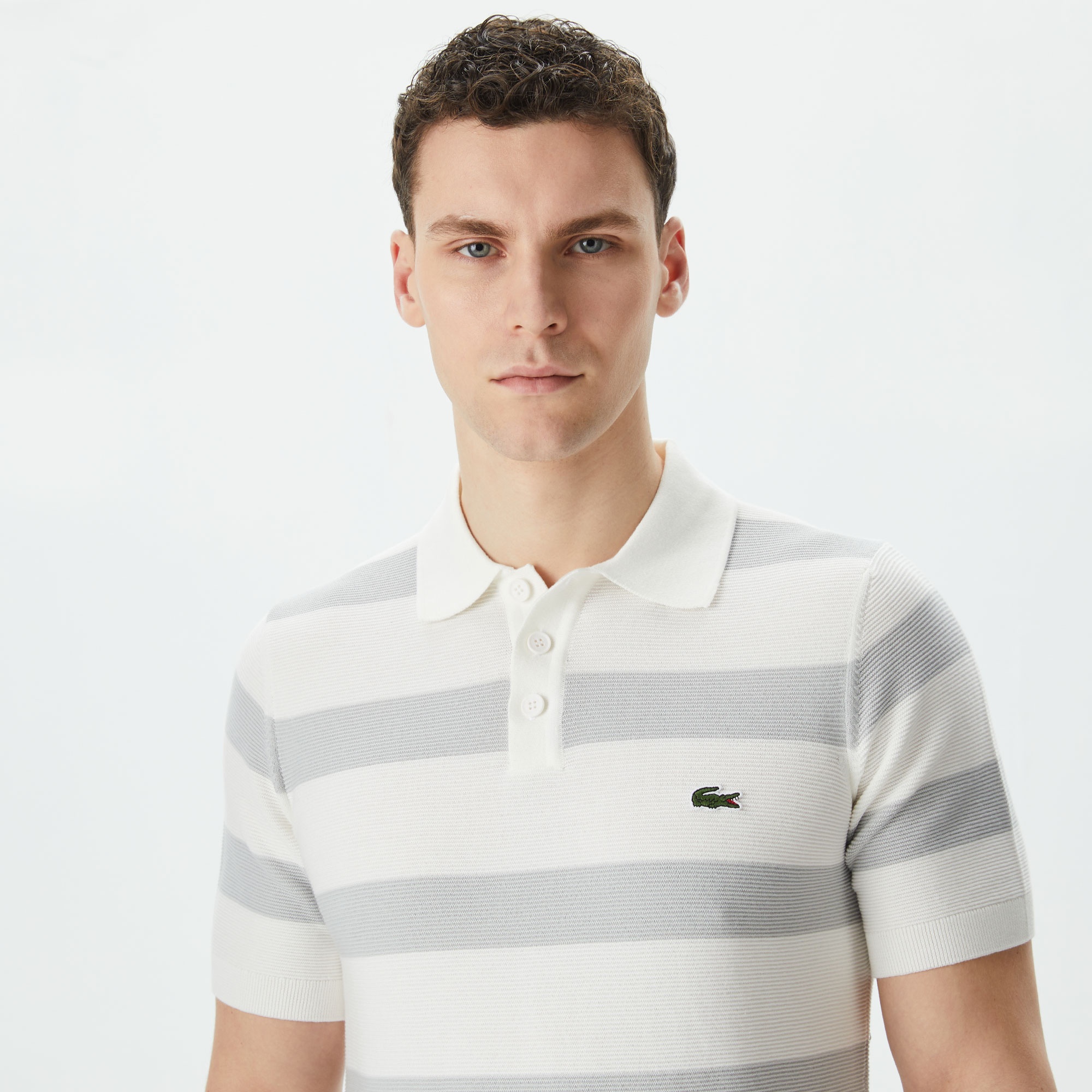 Lacoste Erkek Regular Fit Kısa Kollu Polo Yaka Gri Triko
