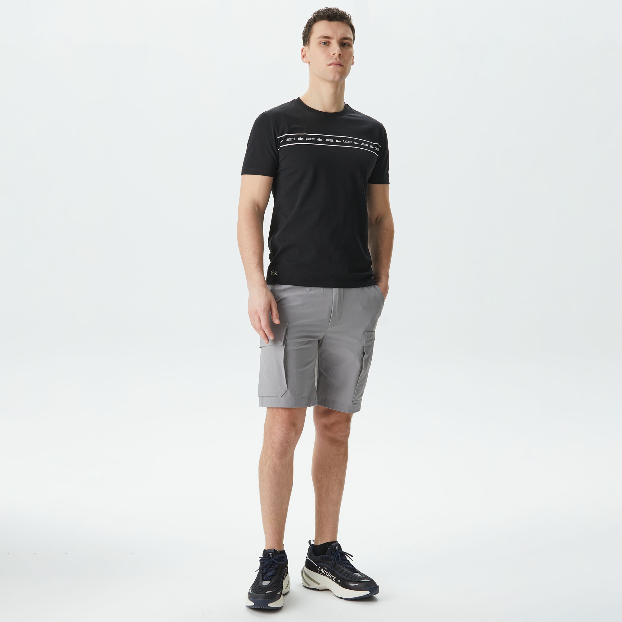 Lacoste Erkek Relaxed Fit Gri Bermuda