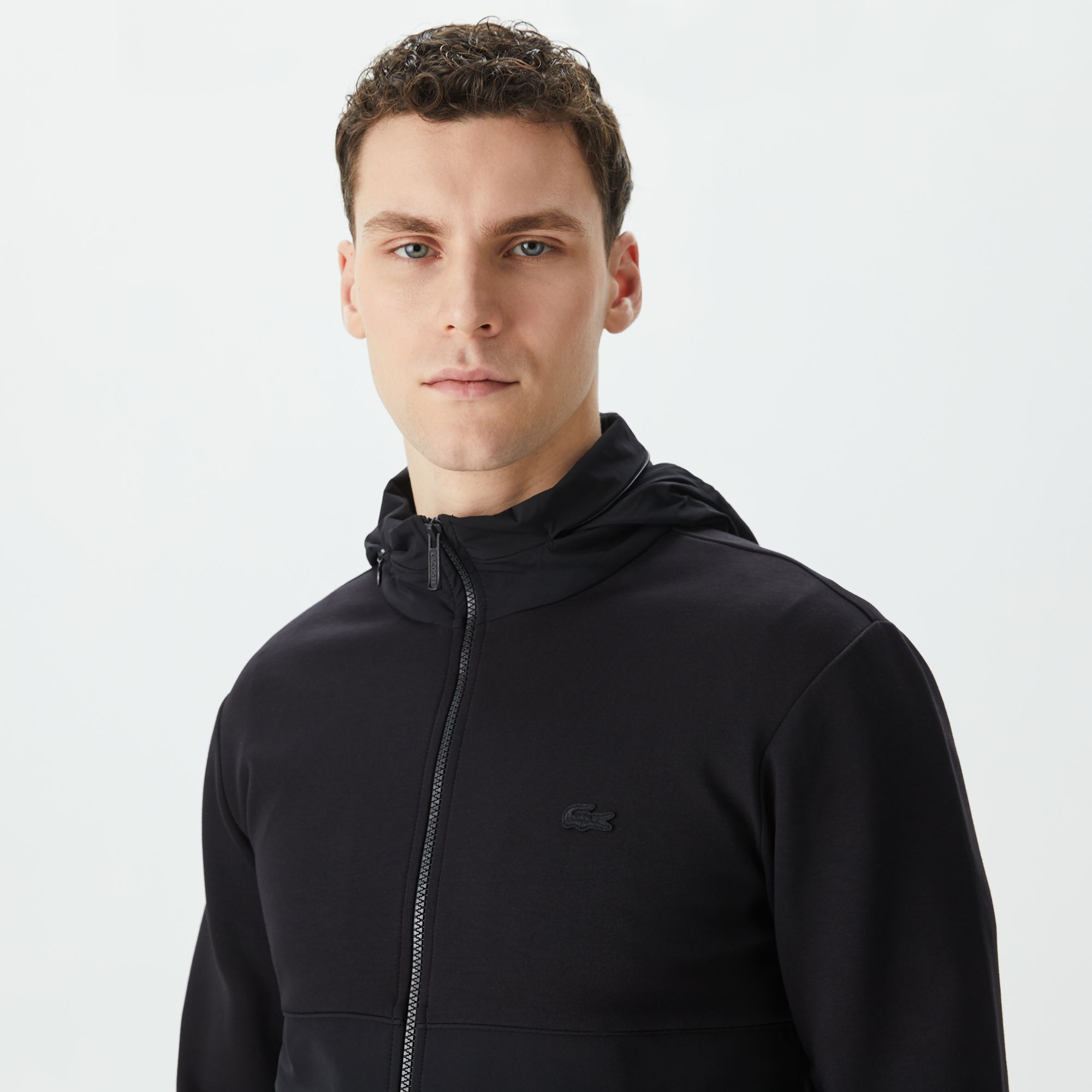 Lacoste Erkek Regular Fit Kapüşonlu Siyah Sweatshirt
