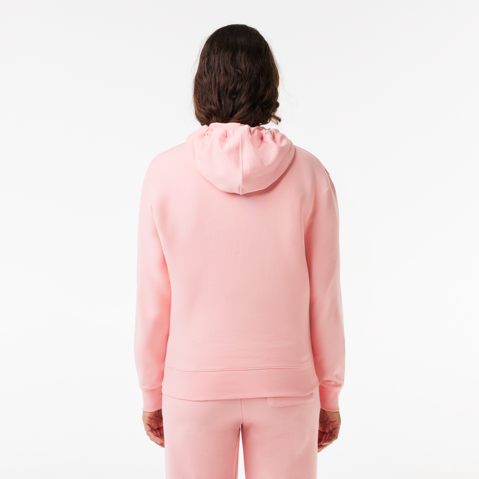 Lacoste Kadın Polo Yaka Pembe Sweatshirt