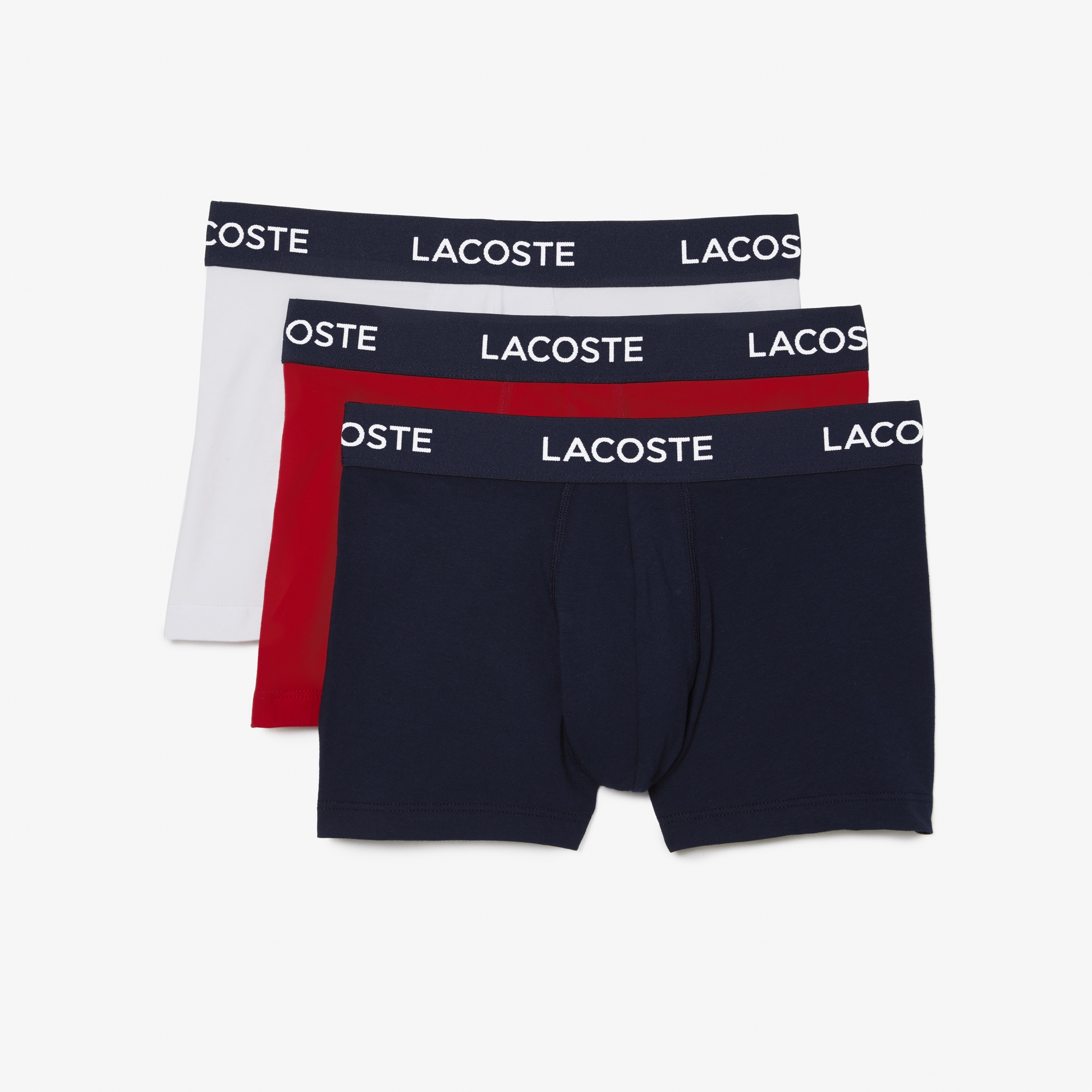 Lacoste Erkek 3'lü Kırmızı Boxer