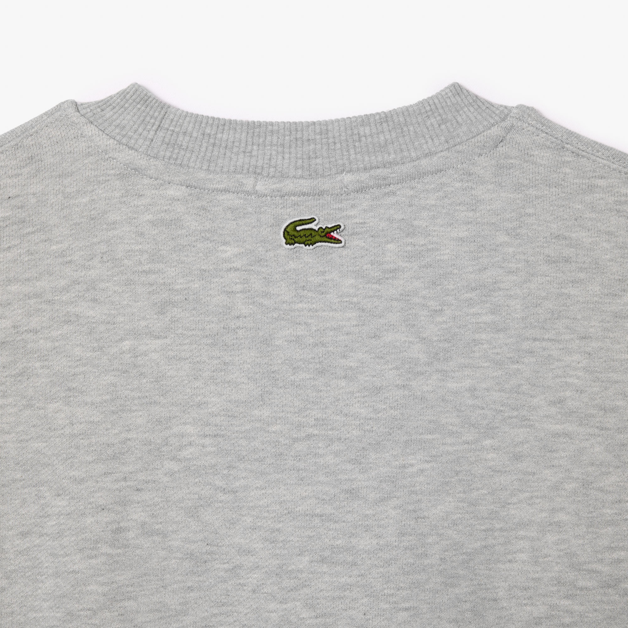 Lacoste Unisex Loose Fit Bisiklet Yaka Gri Sweatshirt