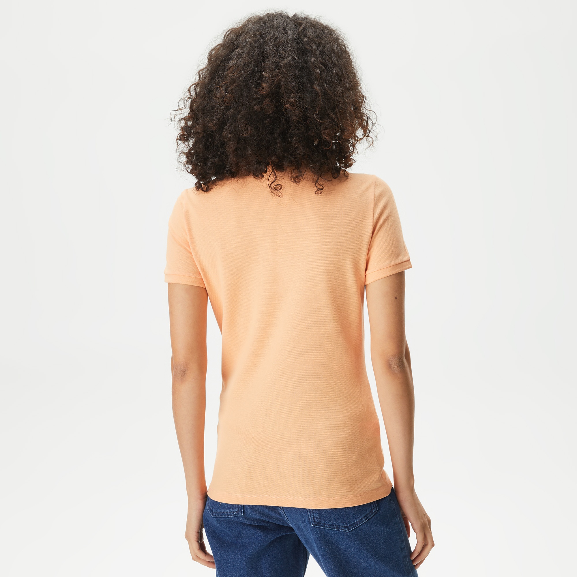 Lacoste Kadın Slim Fit Turuncu Polo