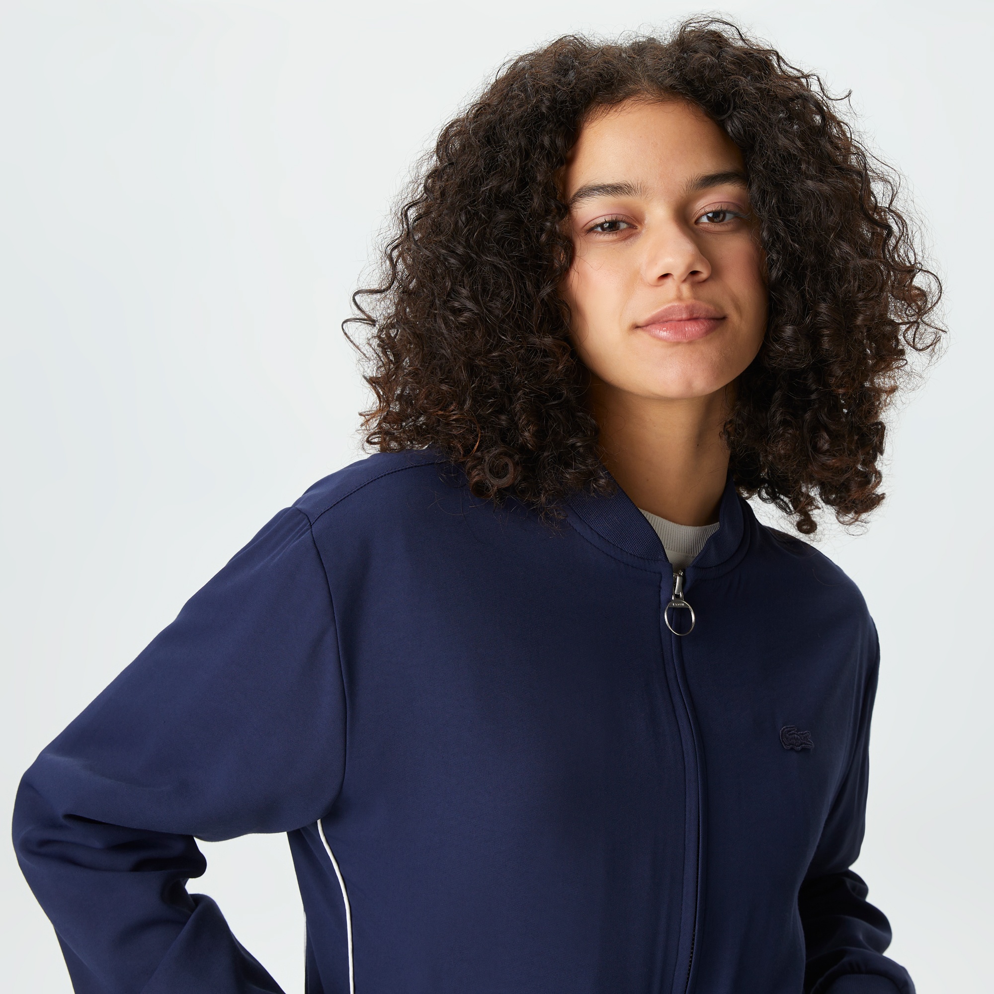 Lacoste Kadın Hakim Yaka Lacivert Mont