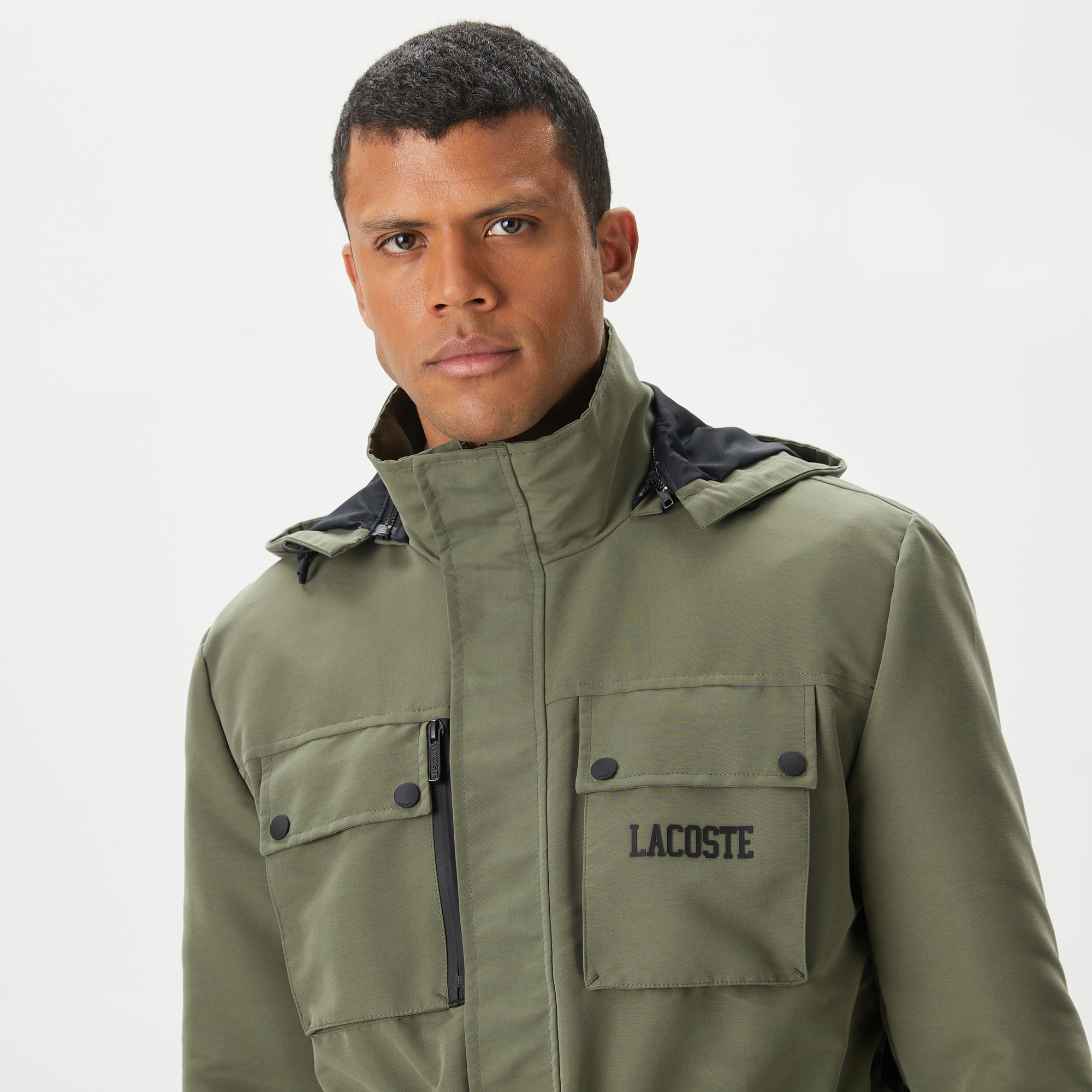 Lacoste Erkek Kapüşonlu Haki Mont