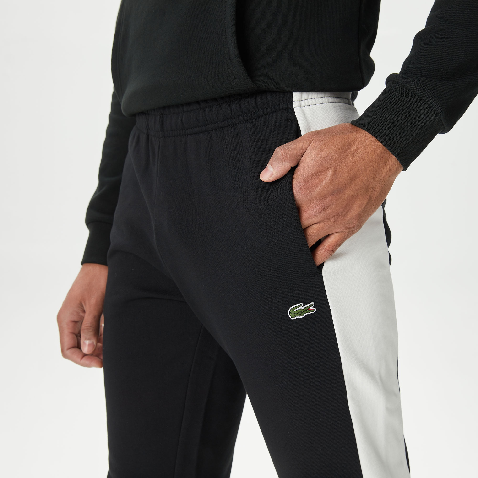 Lacoste Erkek Regular Fit Renk Bloklu Siyah Eşofman Altı