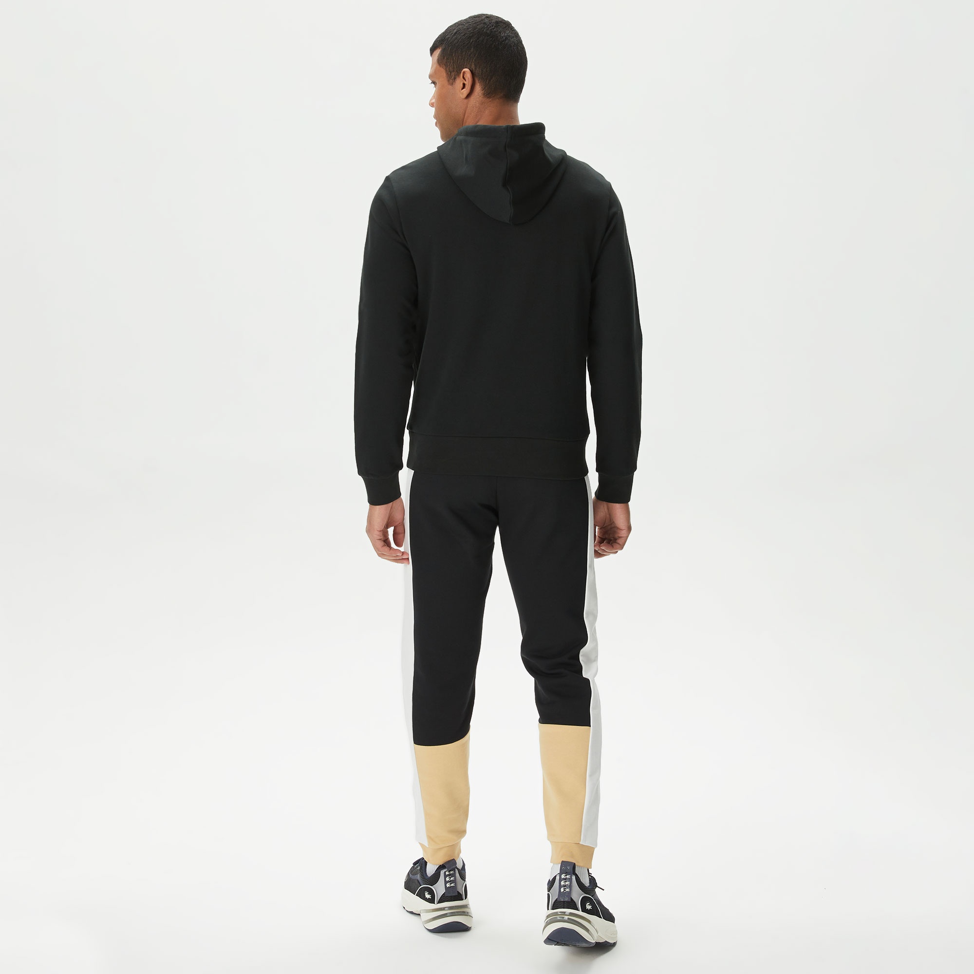 Lacoste Erkek Regular Fit Renk Bloklu Siyah Eşofman Altı