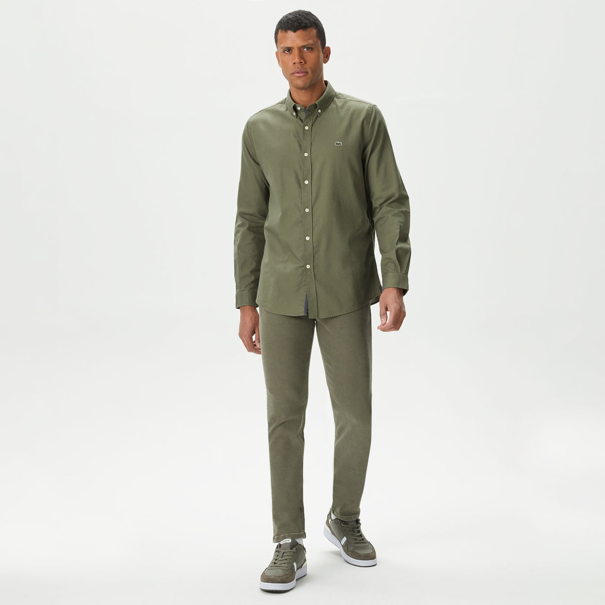 Lacoste Erkek Slim Fit Haki Jean Pantolon