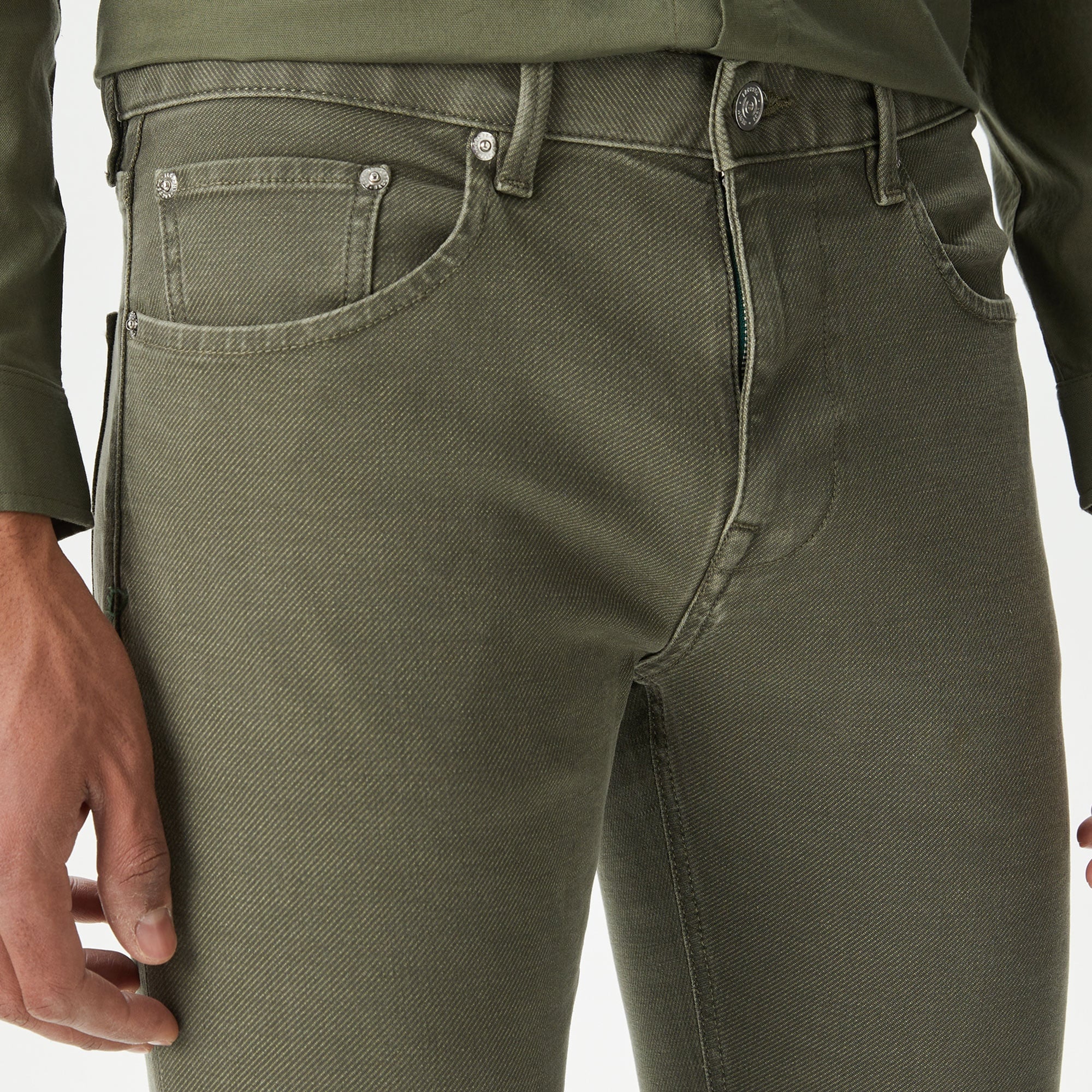 Lacoste Erkek Slim Fit Haki Jean Pantolon