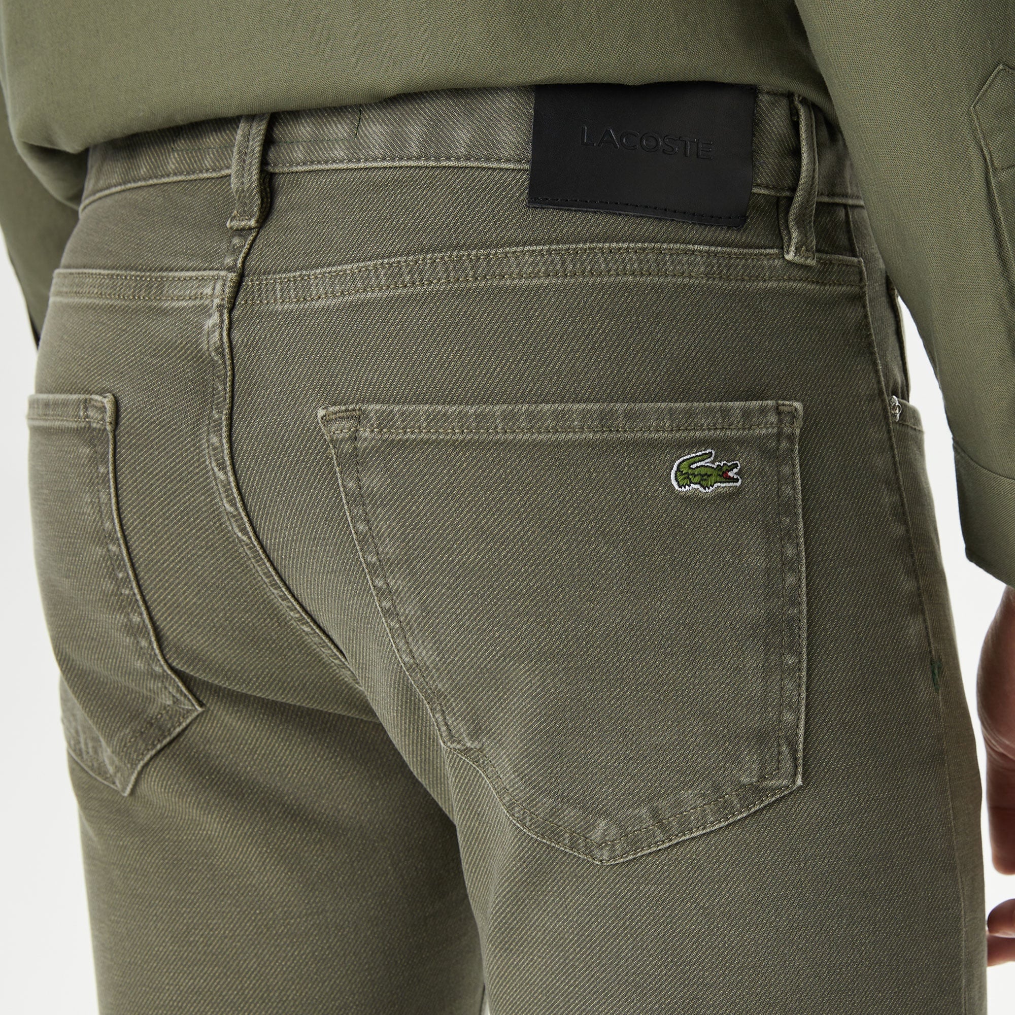 Lacoste Erkek Slim Fit Haki Jean Pantolon