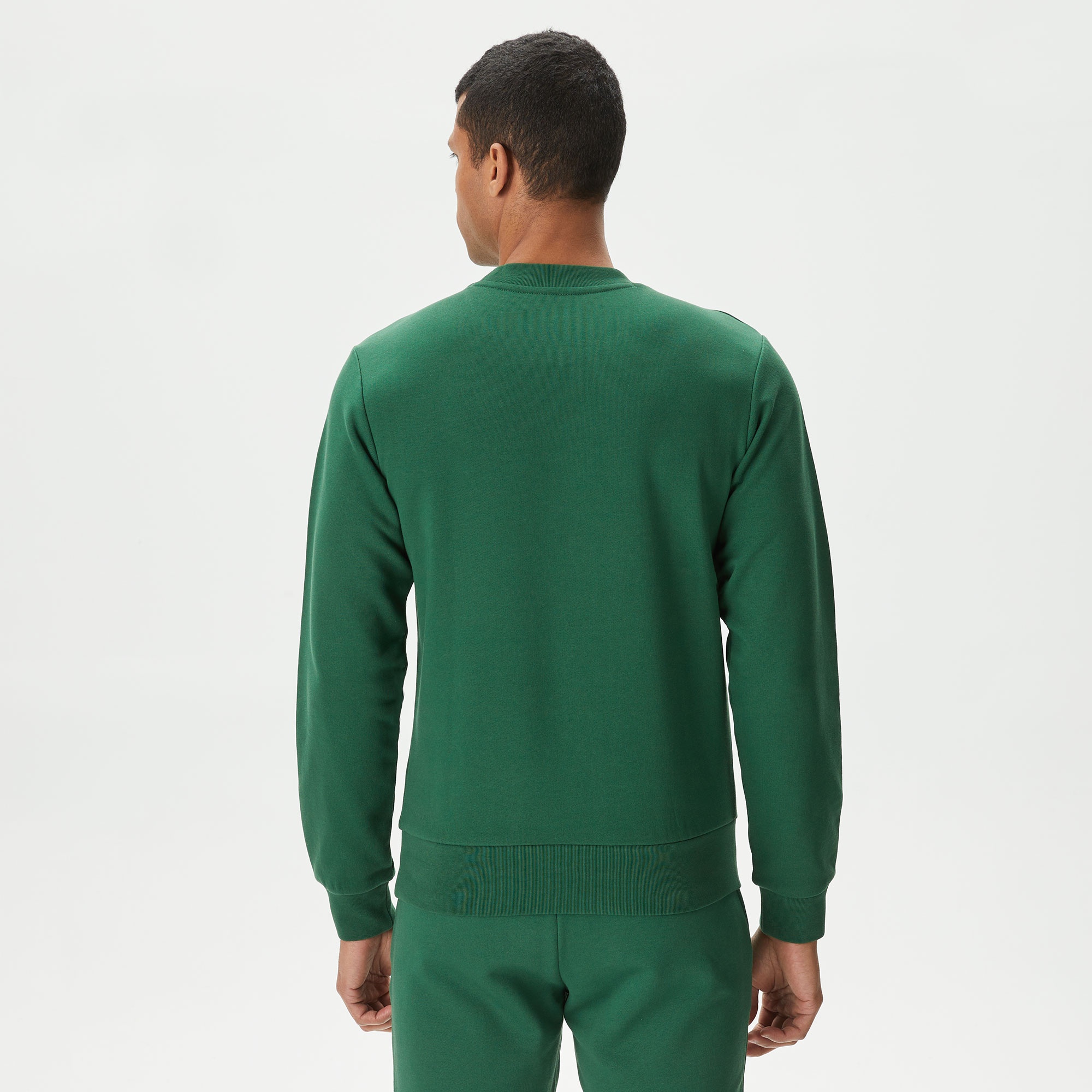 Lacoste Erkek Classic Fit Bisiklet Yaka Organik Pamuk Koyu Yeşil Sweatshirt