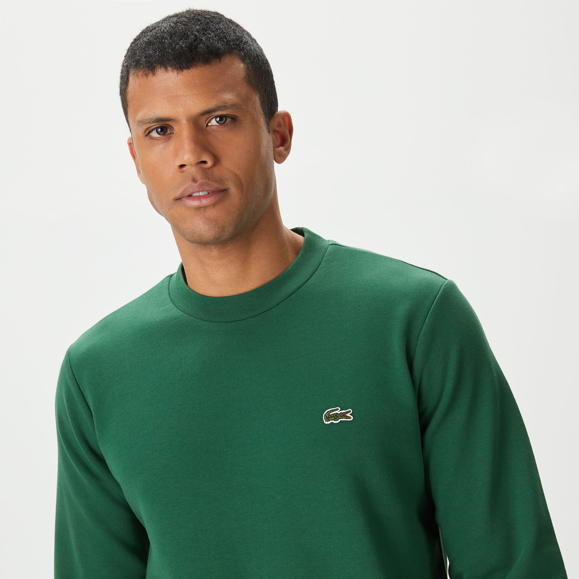 Lacoste Erkek Classic Fit Bisiklet Yaka Organik Pamuk Koyu Yeşil Sweatshirt