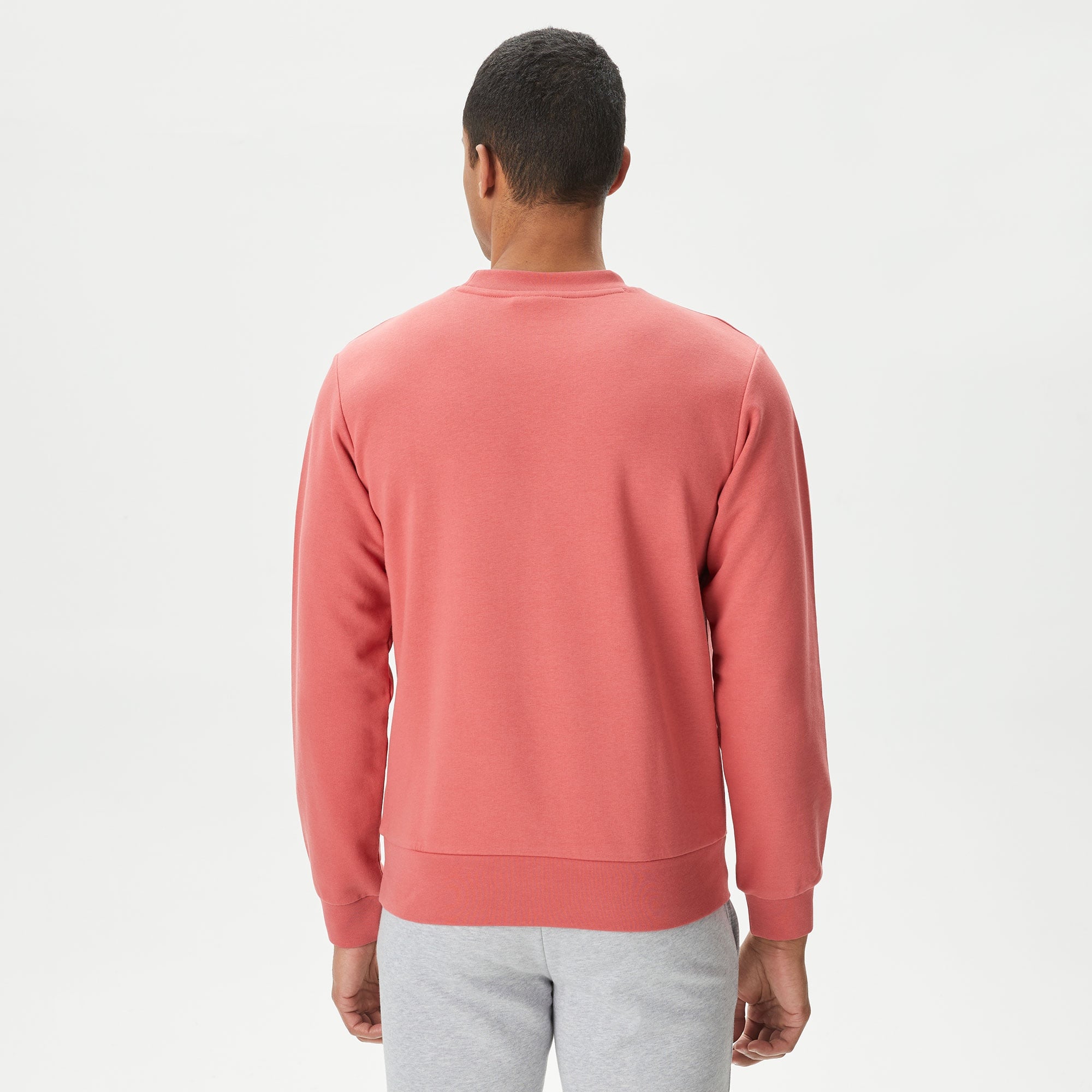 Lacoste Erkek Classic Fit Bisiklet Yaka Pembe Sweatshirt