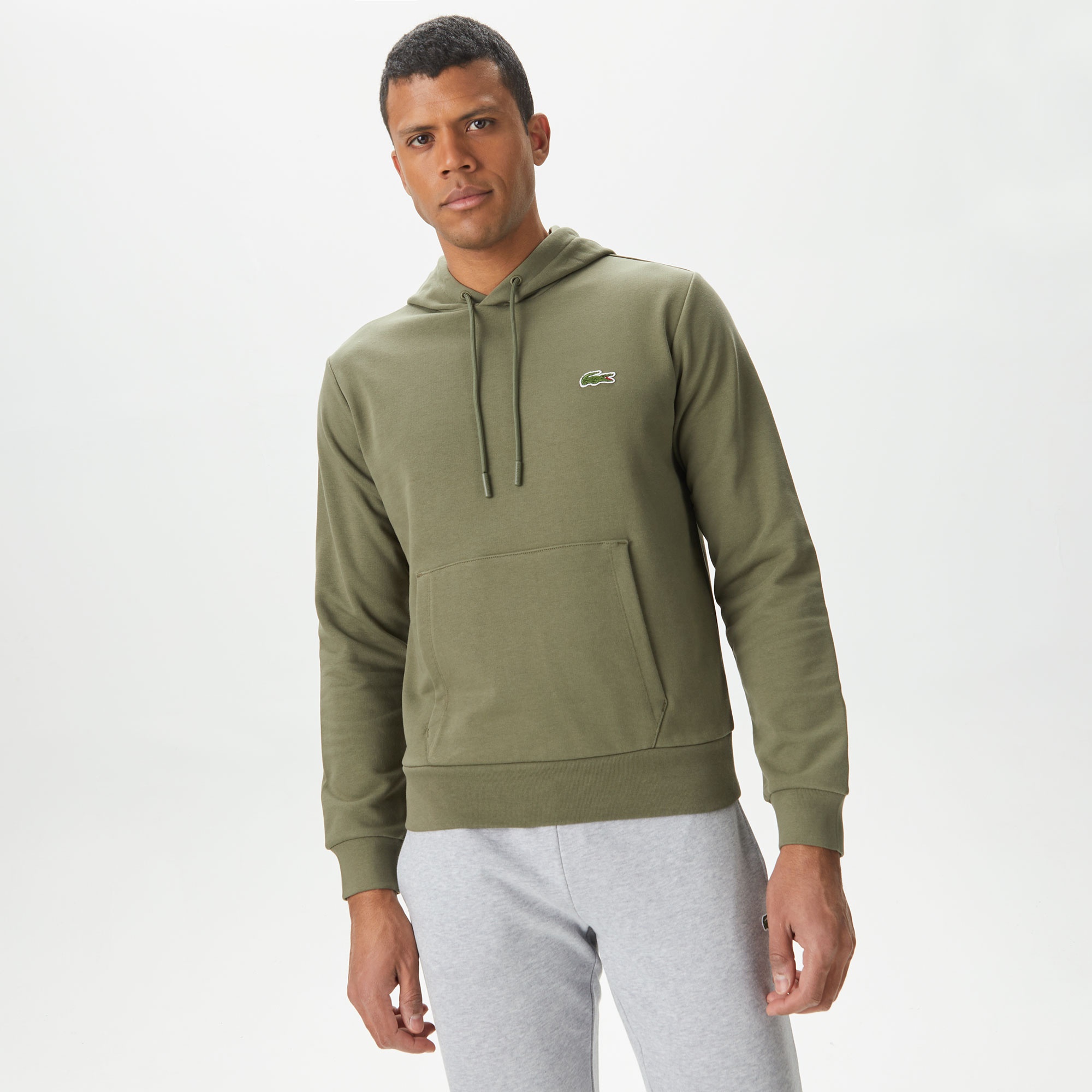 Lacoste Erkek Classic Fit Kapüşonlu Haki Sweatshirt