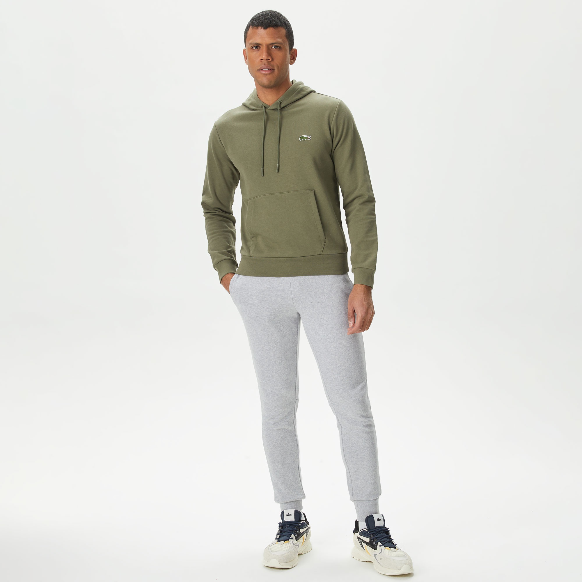 Lacoste Erkek Classic Fit Kapüşonlu Haki Sweatshirt