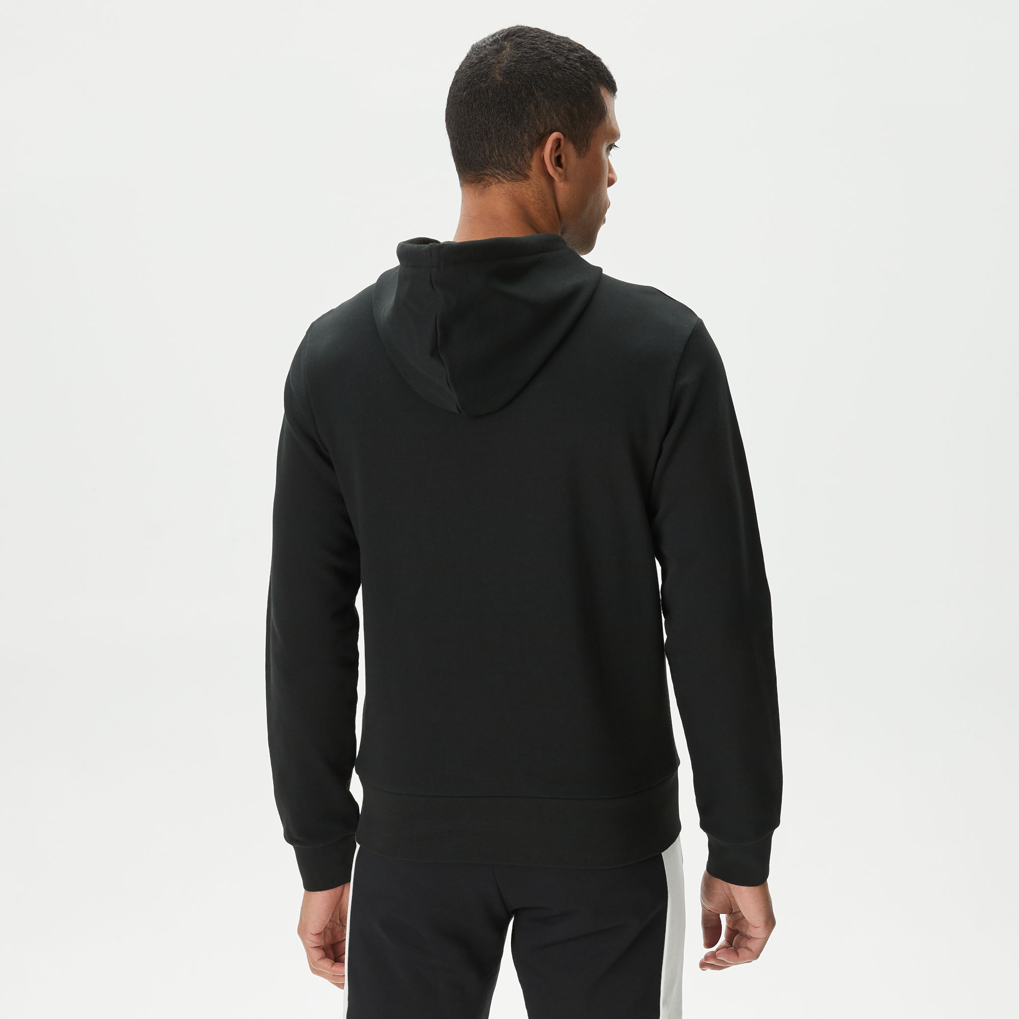 Lacoste Erkek Classic Fit Kapüşonlu Siyah Sweatshirt