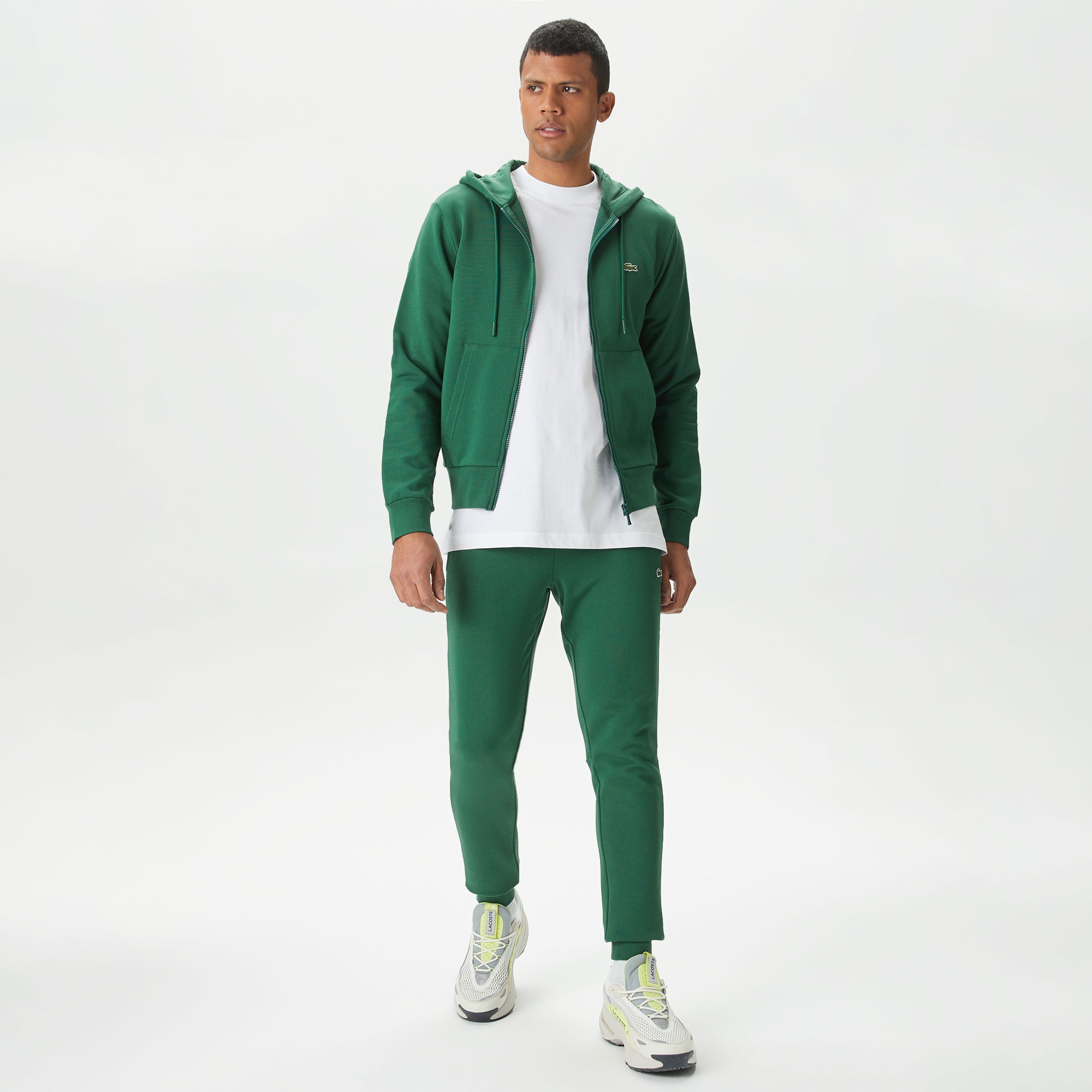 Lacoste Erkek Classic Fit Fermuarlı Yeşil Sweatshirt