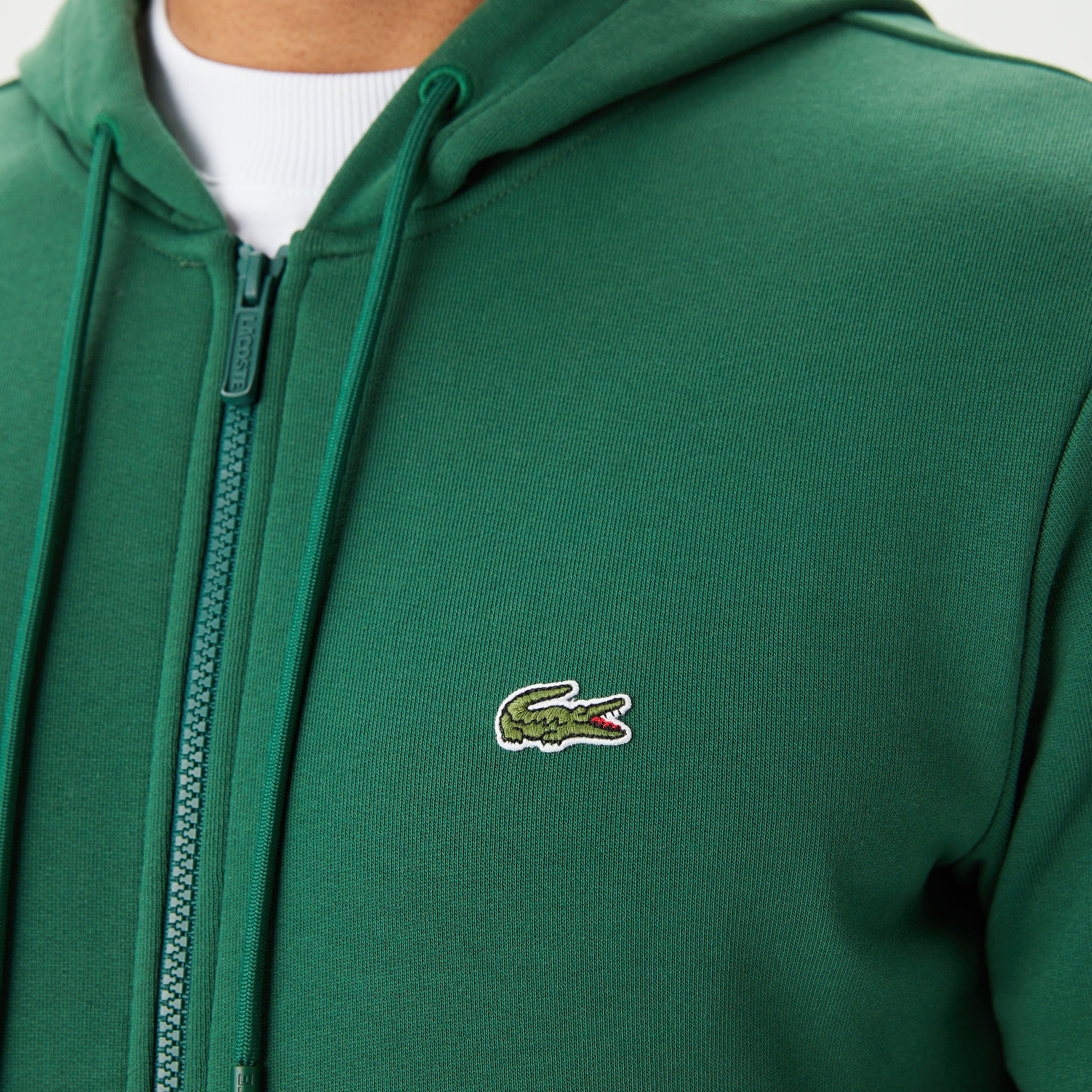 Lacoste Erkek Classic Fit Fermuarlı Yeşil Sweatshirt