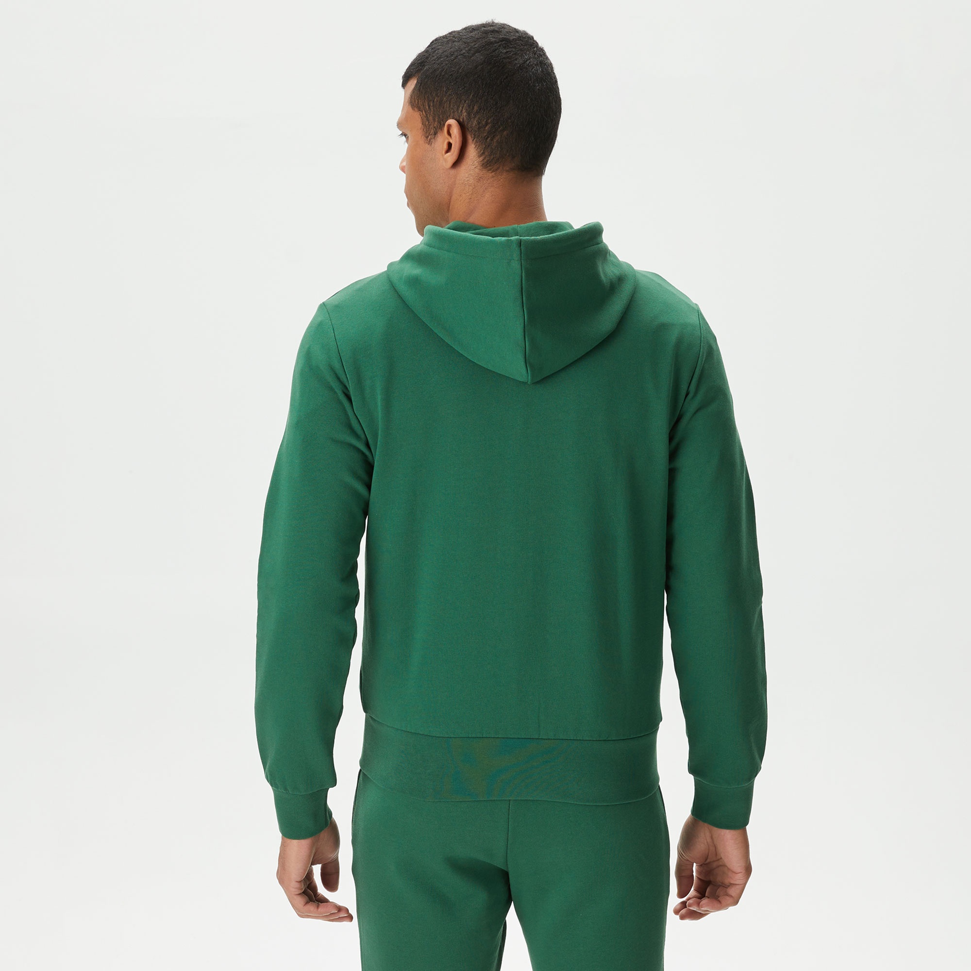 Lacoste Erkek Classic Fit Fermuarlı Yeşil Sweatshirt