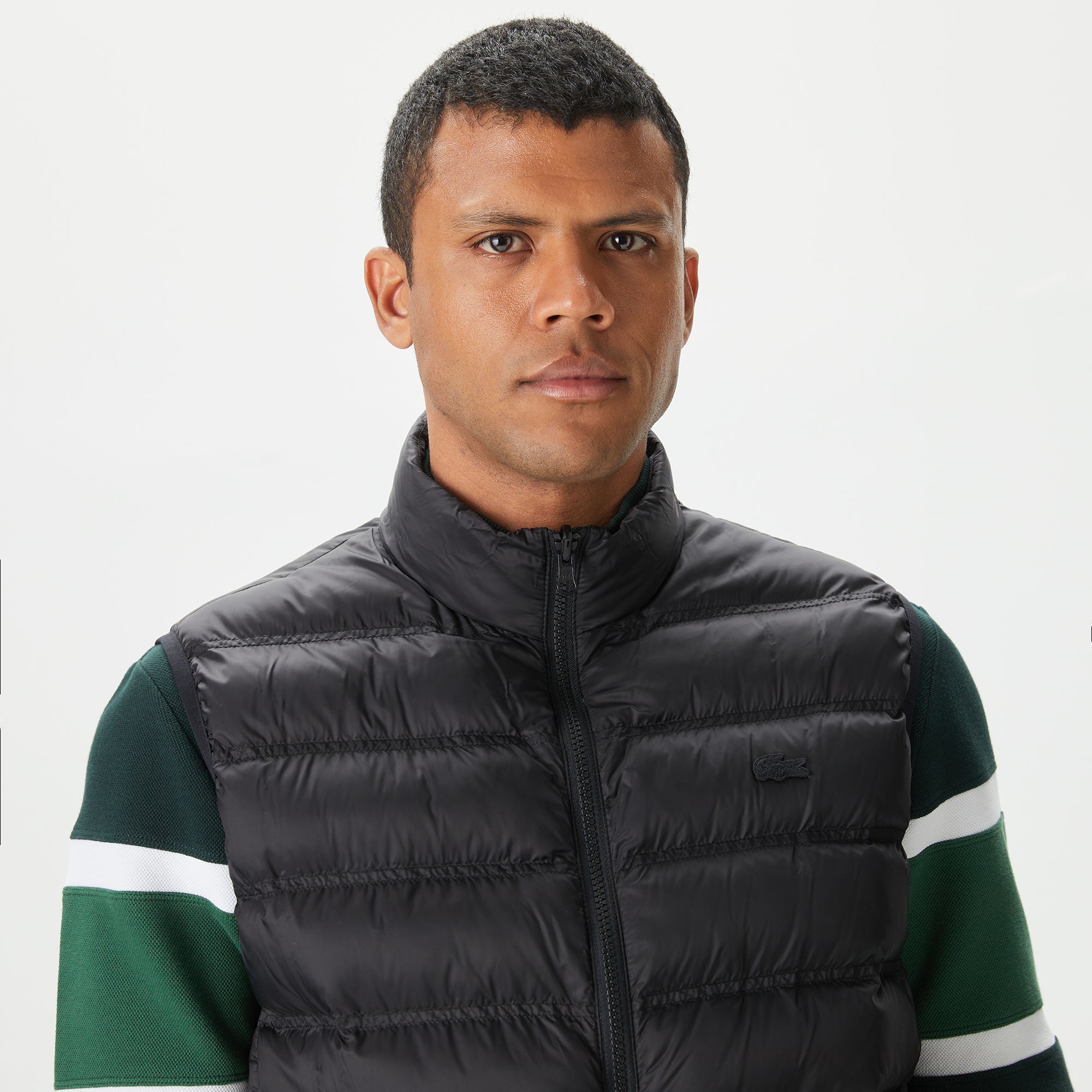 Lacoste Erkek Kapüşonlu Yeşil Çıkarılabilir Yelek Detaylı Mont