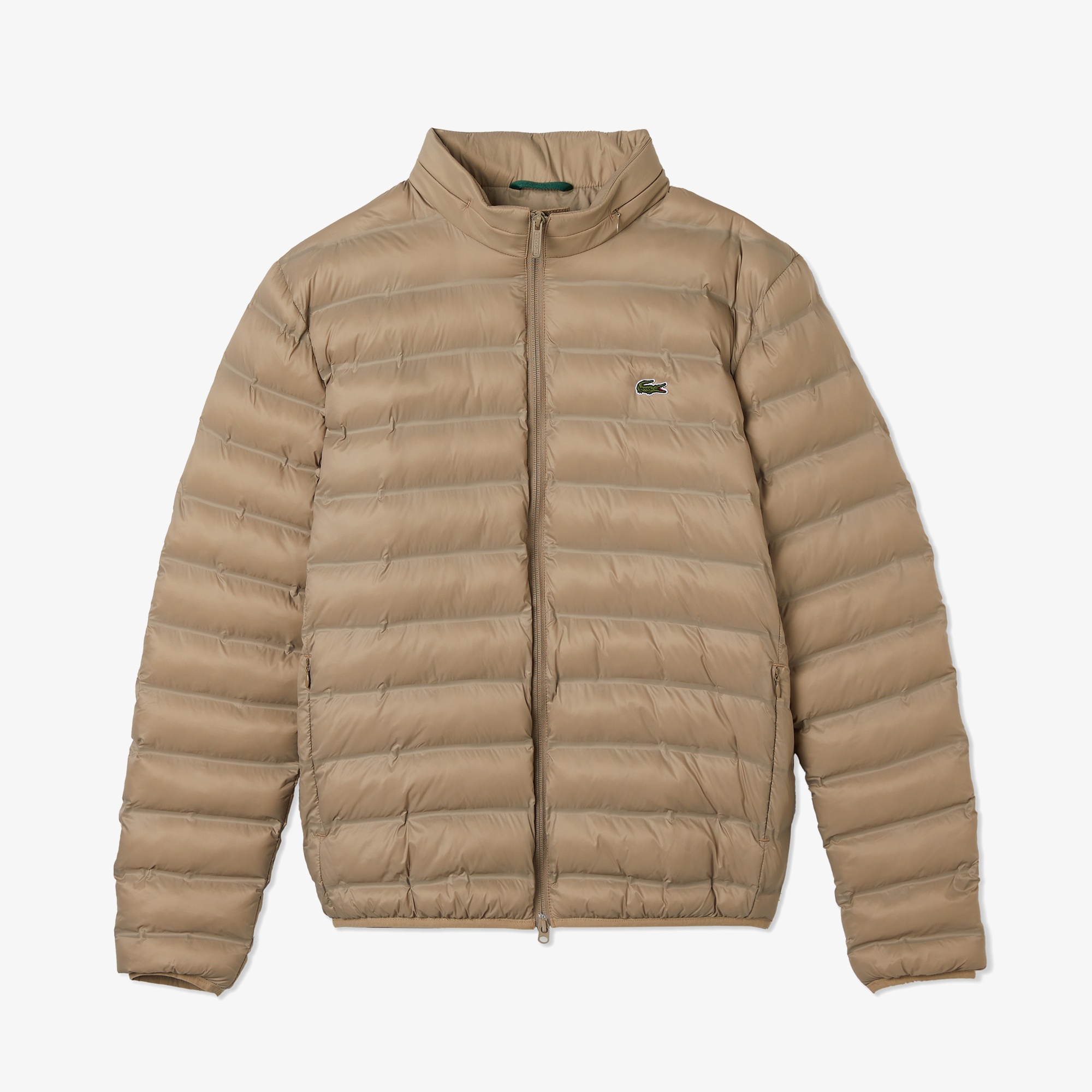 Lacoste Erkek Kapüşonlu Kapitone Bej Mont