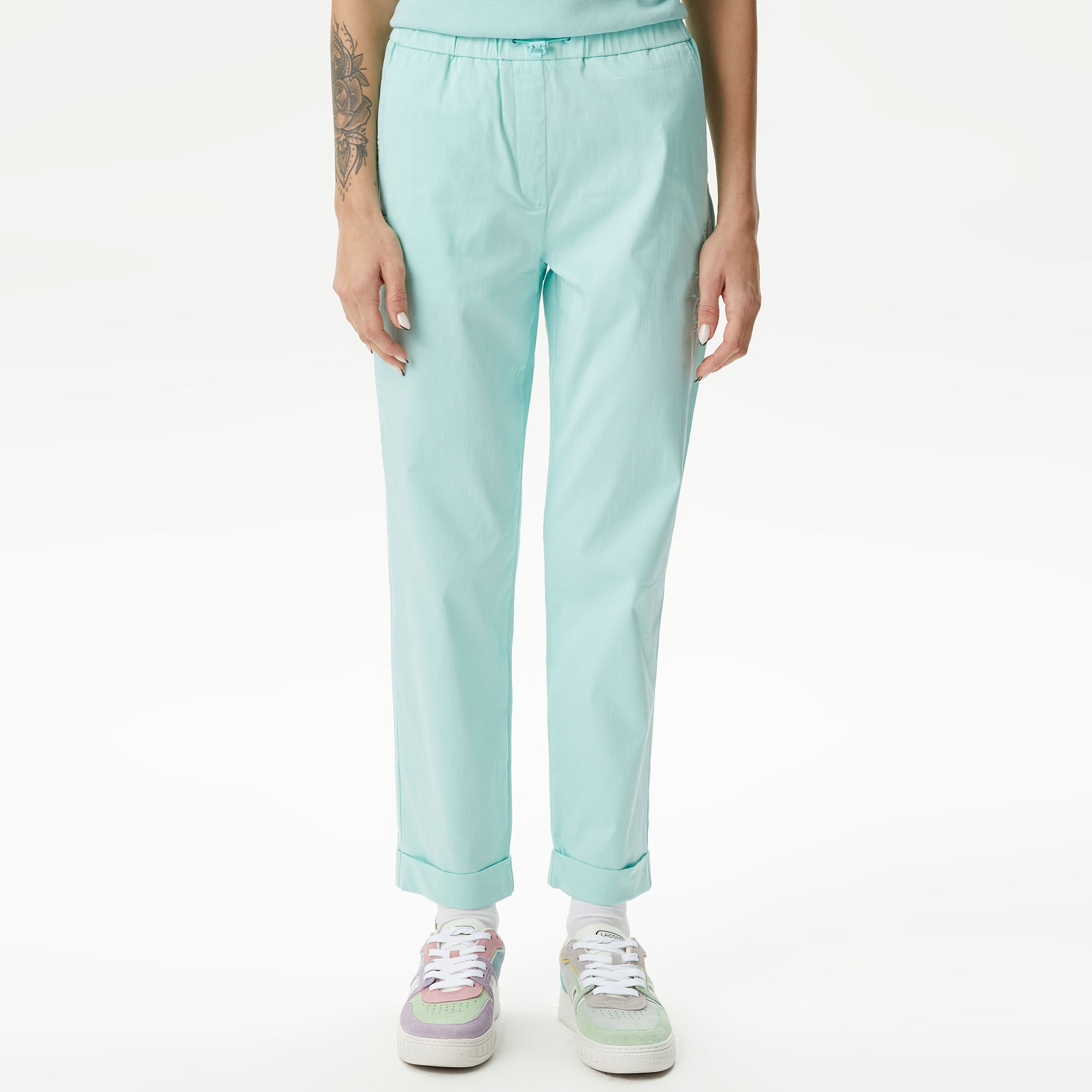 Lacoste Kadın Regular Fit Yeşil Pantolon