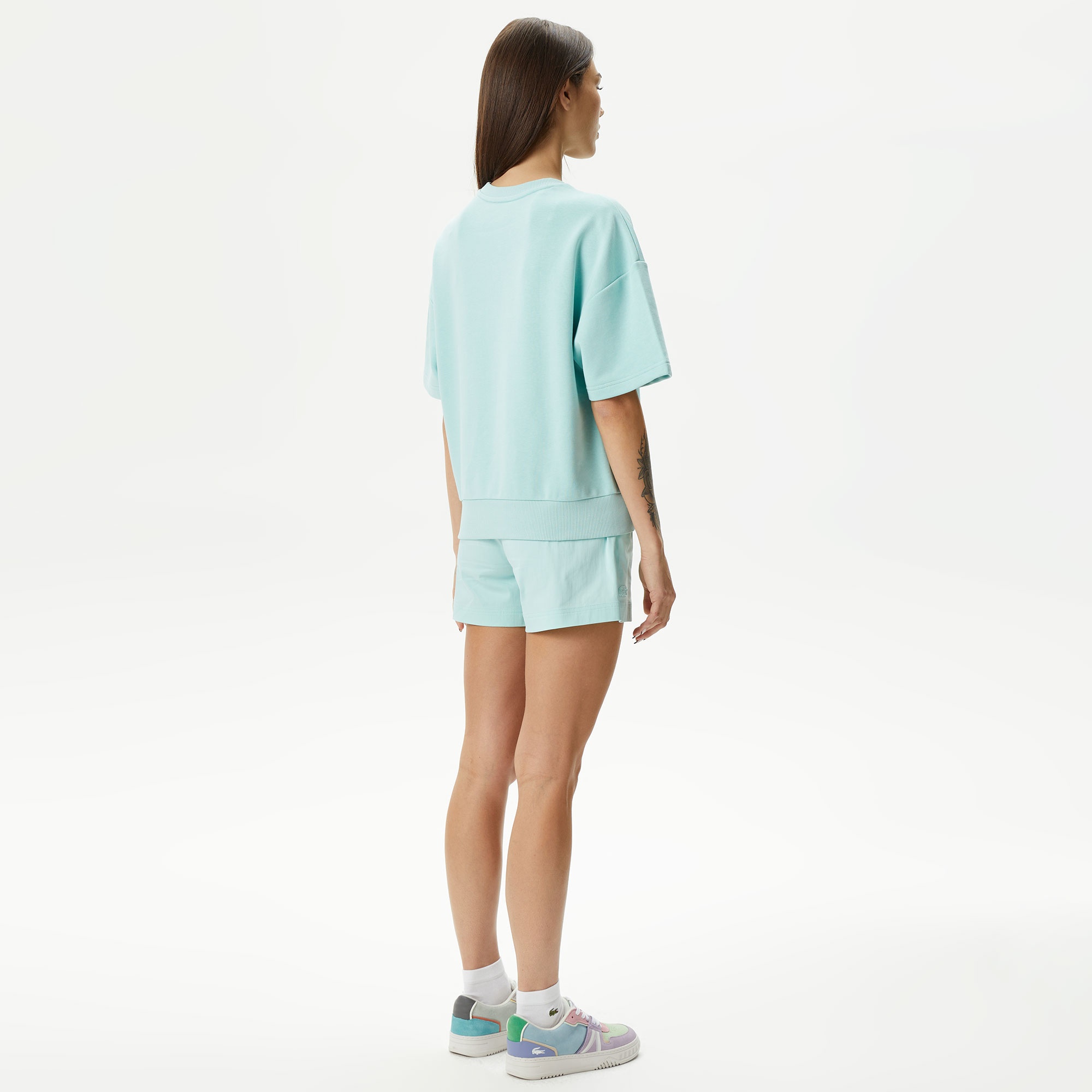 Lacoste Kadın Regular Fit Yeşil Şort