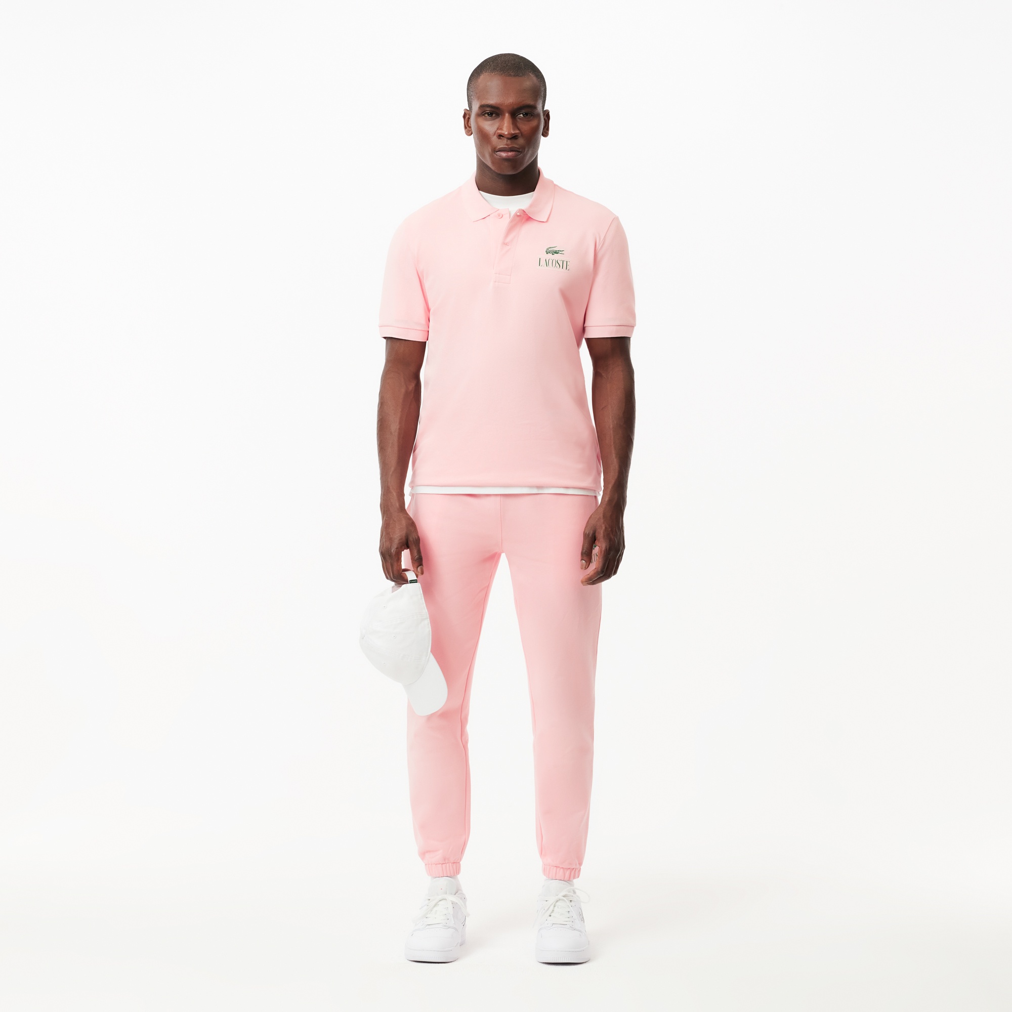 Lacoste Signature Unisex Regular Fit Baskılı Pembe Polo