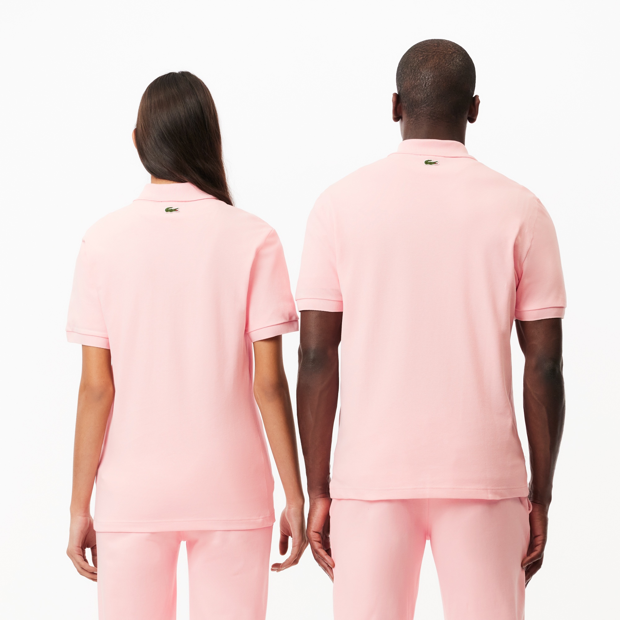 Lacoste Signature Unisex Regular Fit Baskılı Pembe Polo