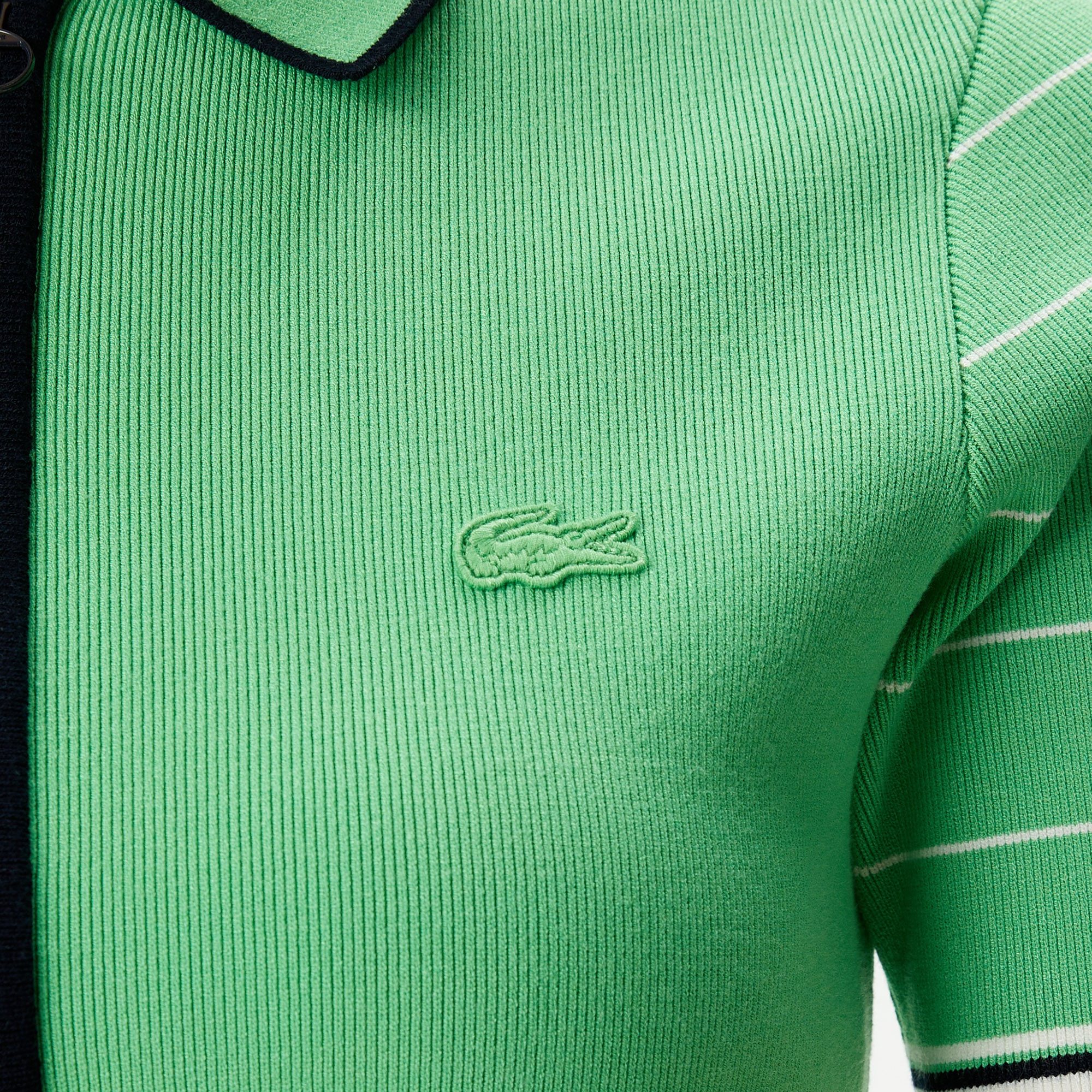 Lacoste Kadın Flare Fit Polo Yaka Yeşil Elbise