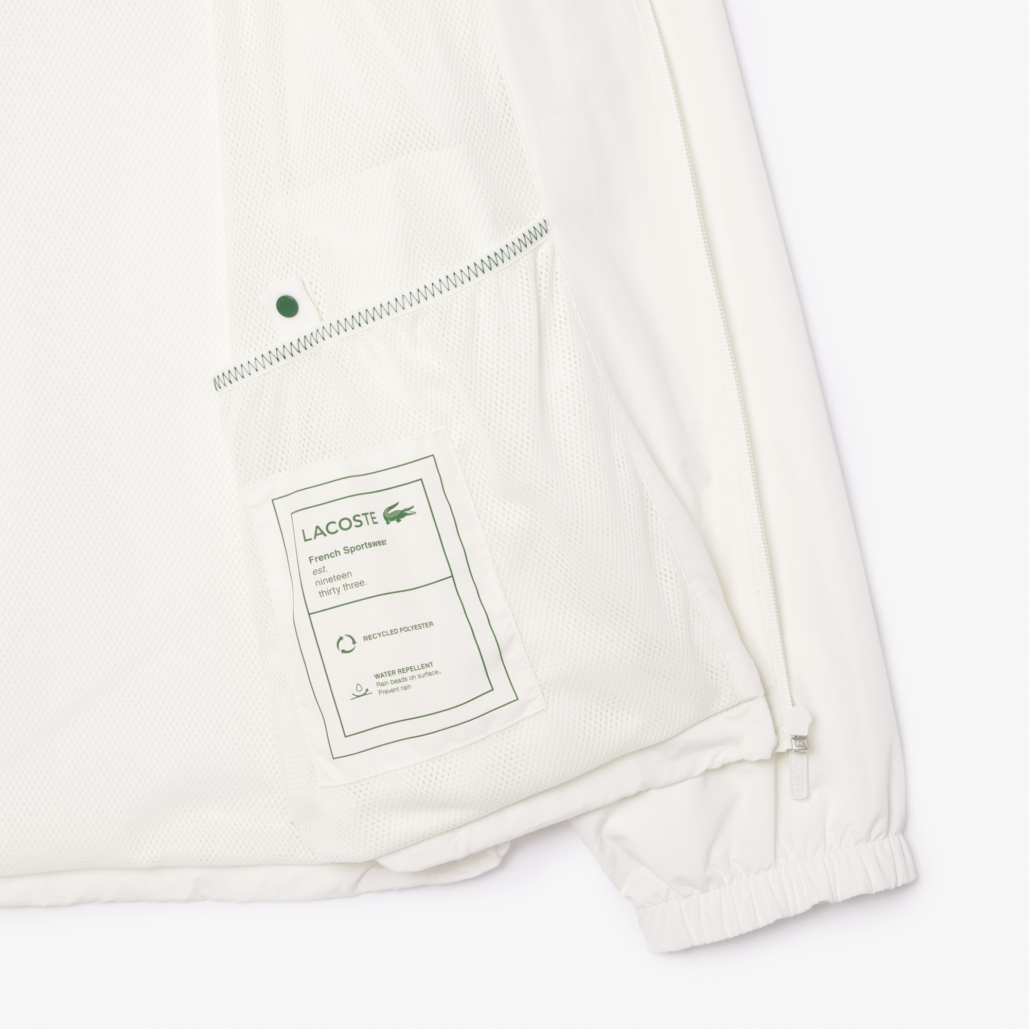 Lacoste Erkek Dik Yaka Beyaz Mont