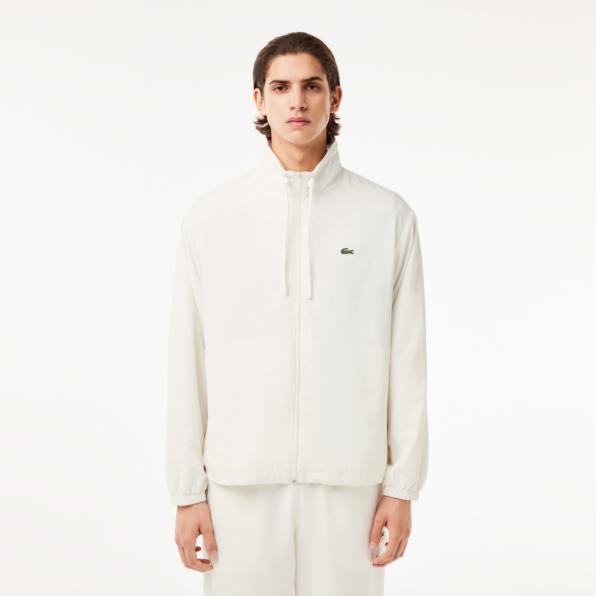 Lacoste Erkek Dik Yaka Beyaz Mont