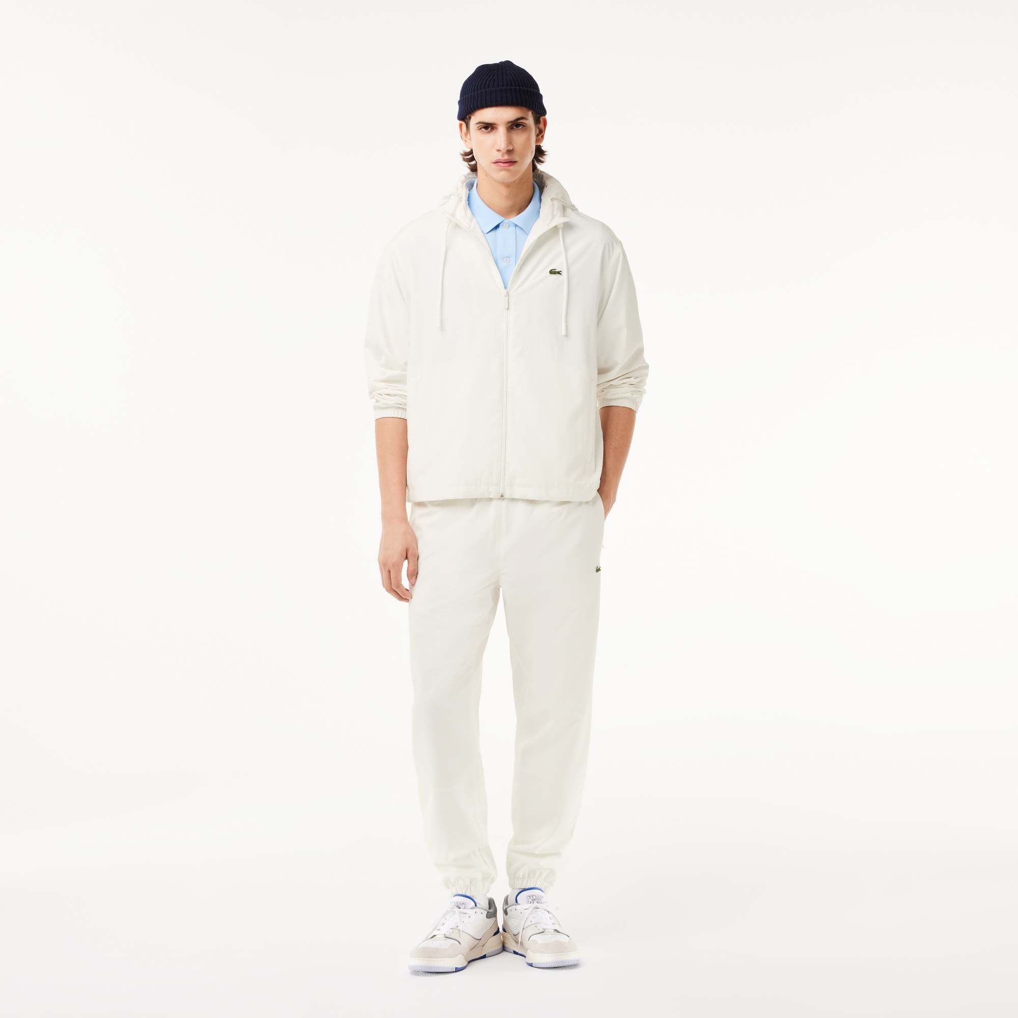 Lacoste Erkek Dik Yaka Beyaz Mont
