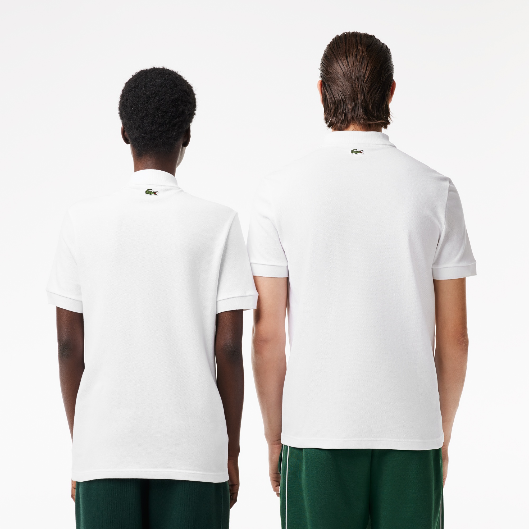 Lacoste Signature Unisex Regular Fit Baskılı Beyaz Polo