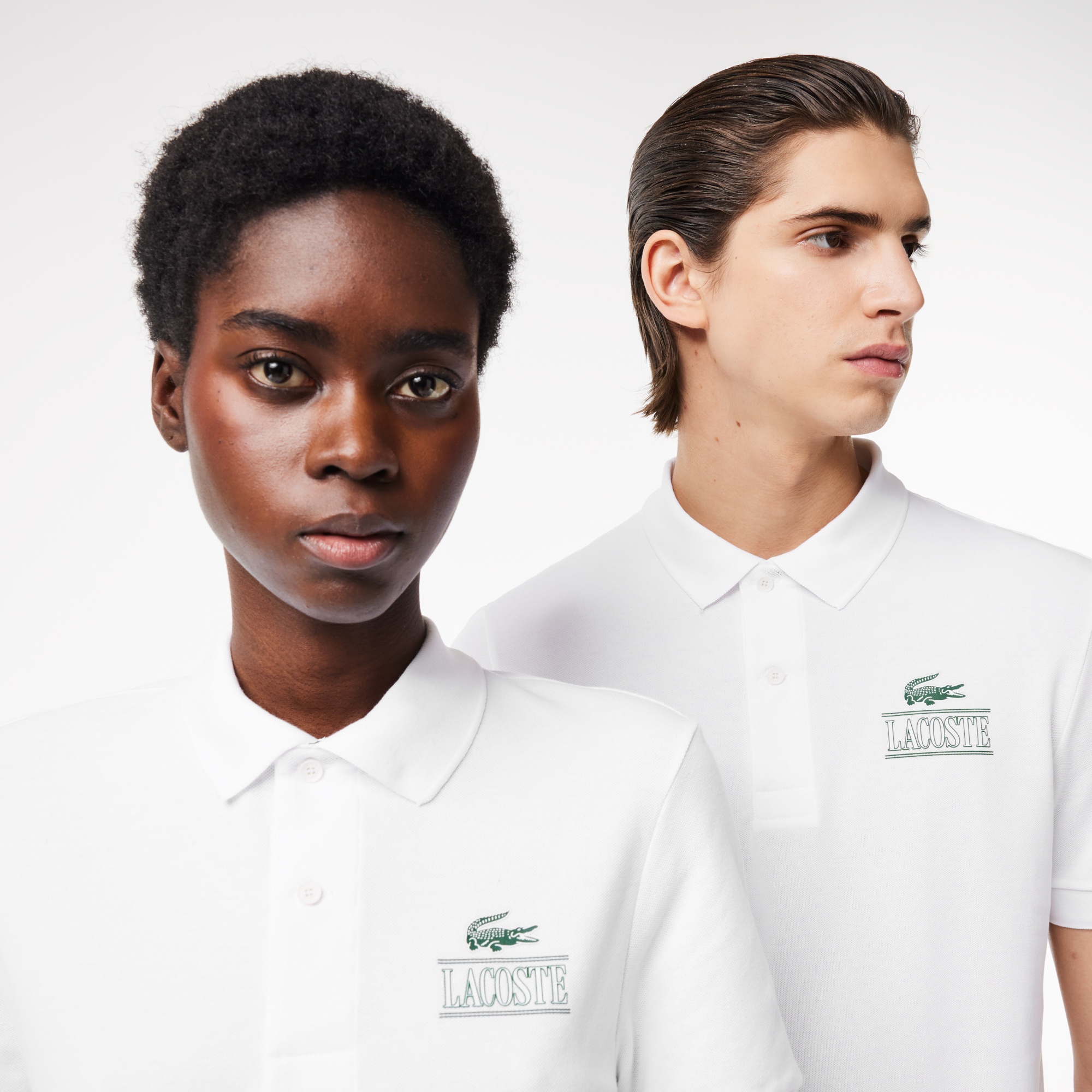 Lacoste Signature Unisex Regular Fit Baskılı Beyaz Polo