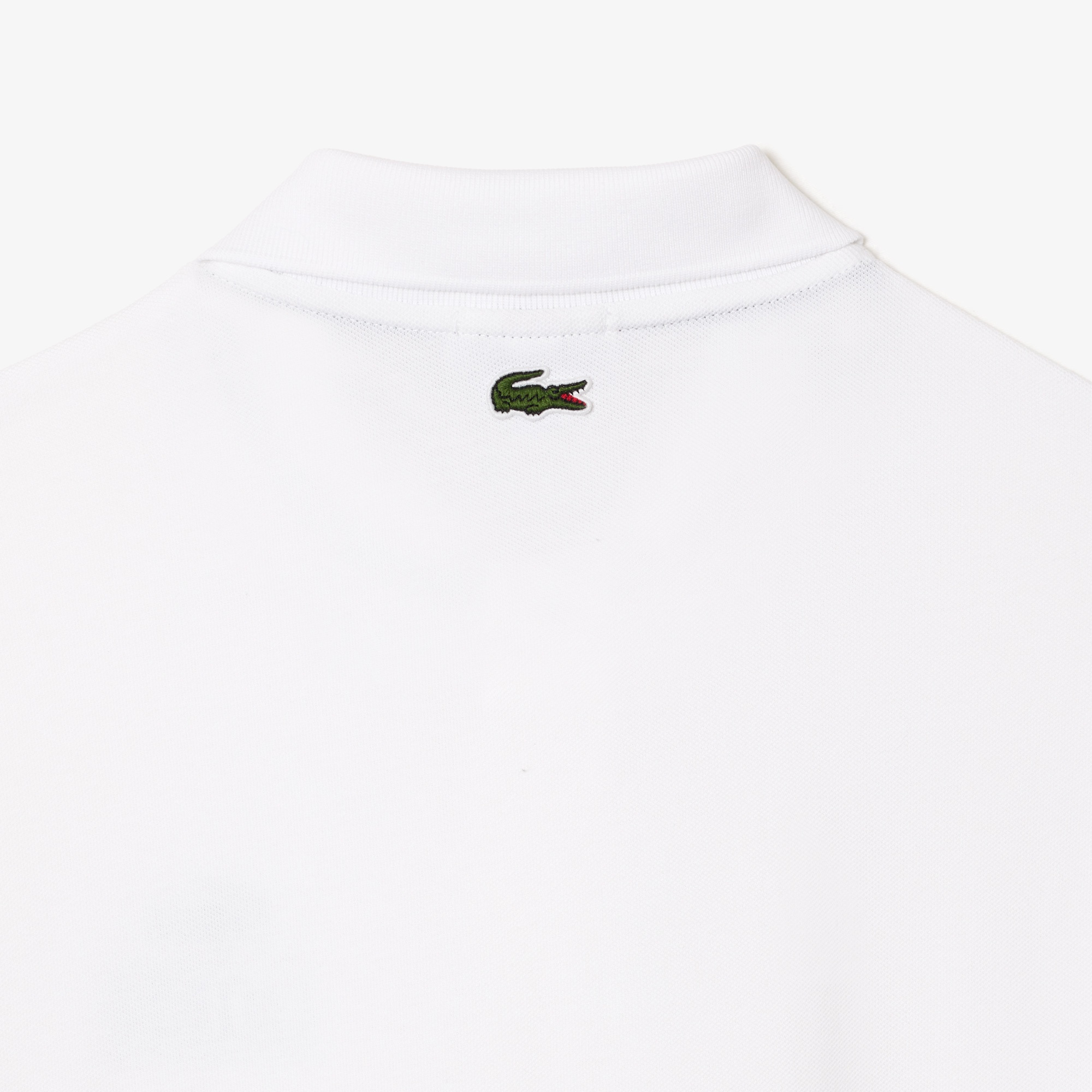 Lacoste Signature Unisex Regular Fit Baskılı Beyaz Polo