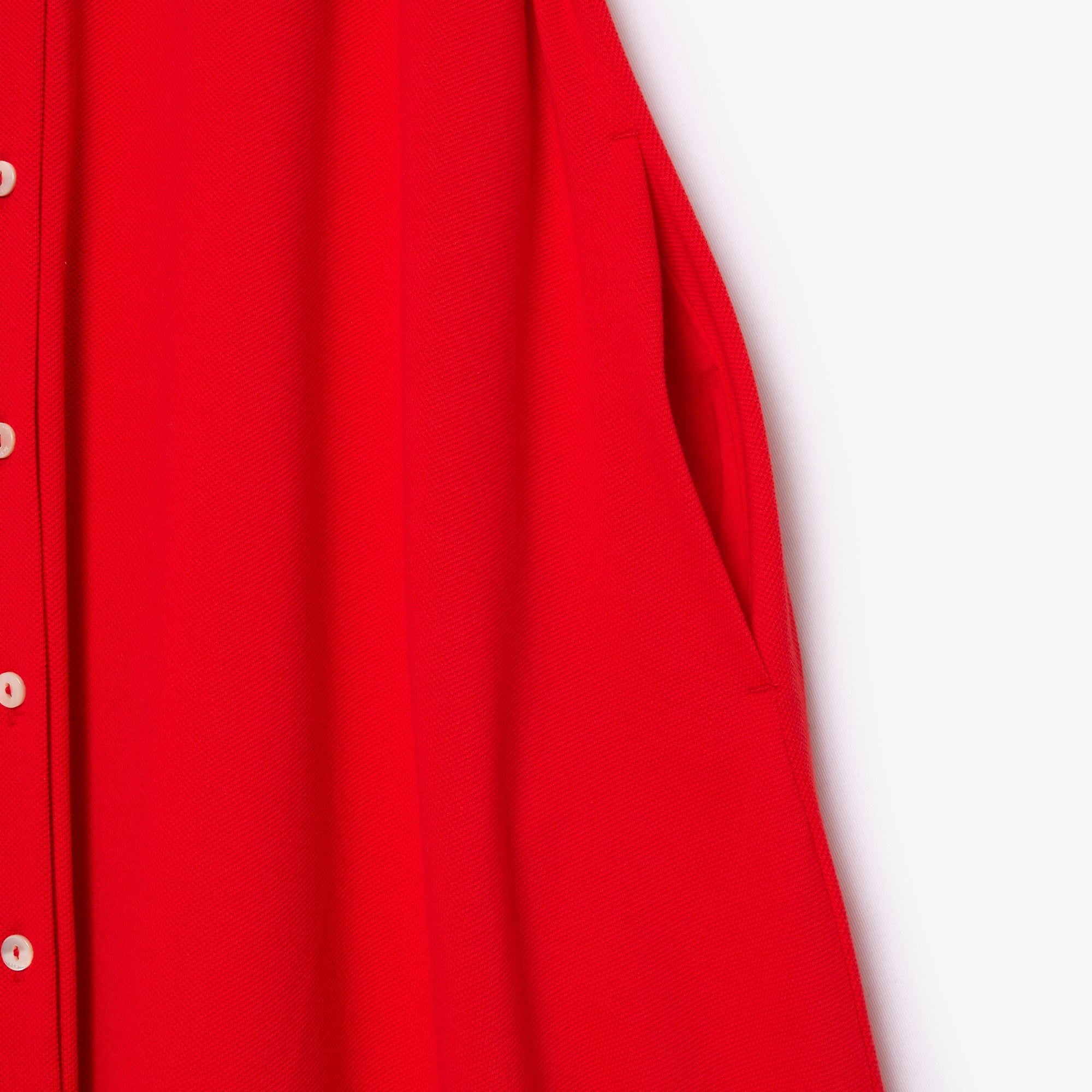 Lacoste Kadın Flare Fit Polo Yaka Kırmızı Elbise