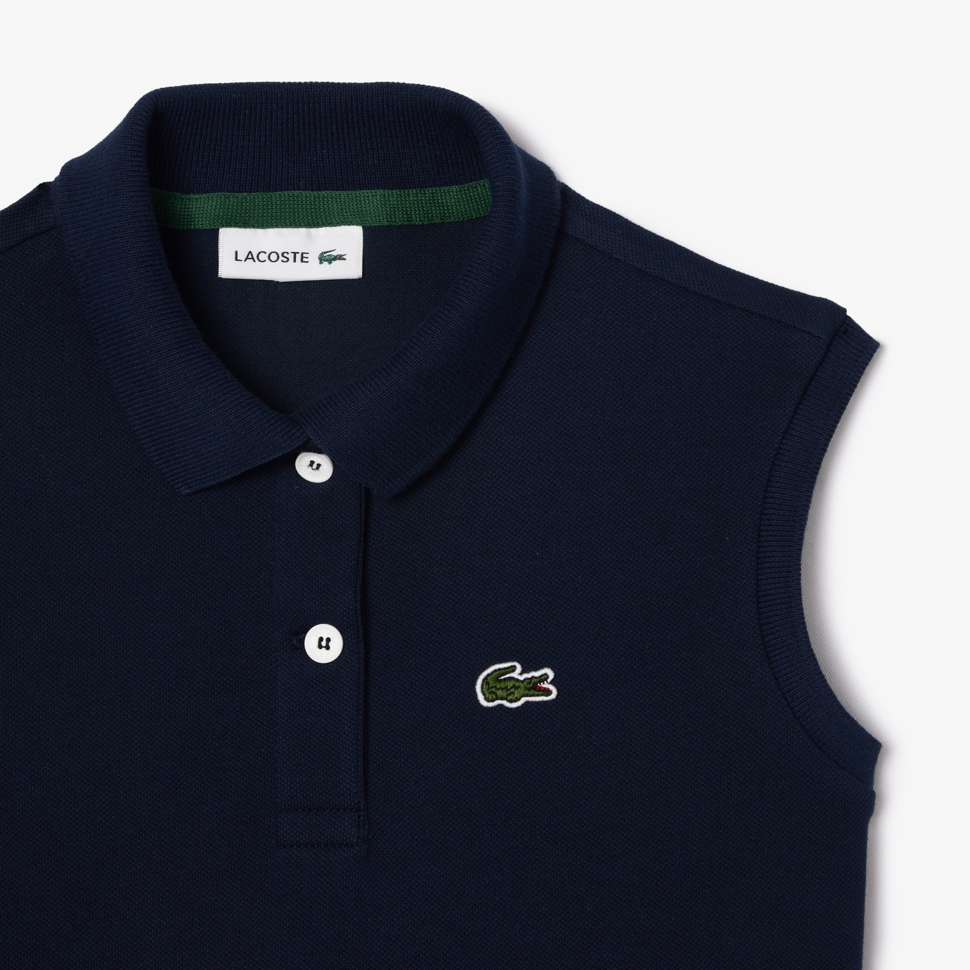 Lacoste Kız Çocuk Kolsuz Polo Yaka Lacivert Elbise